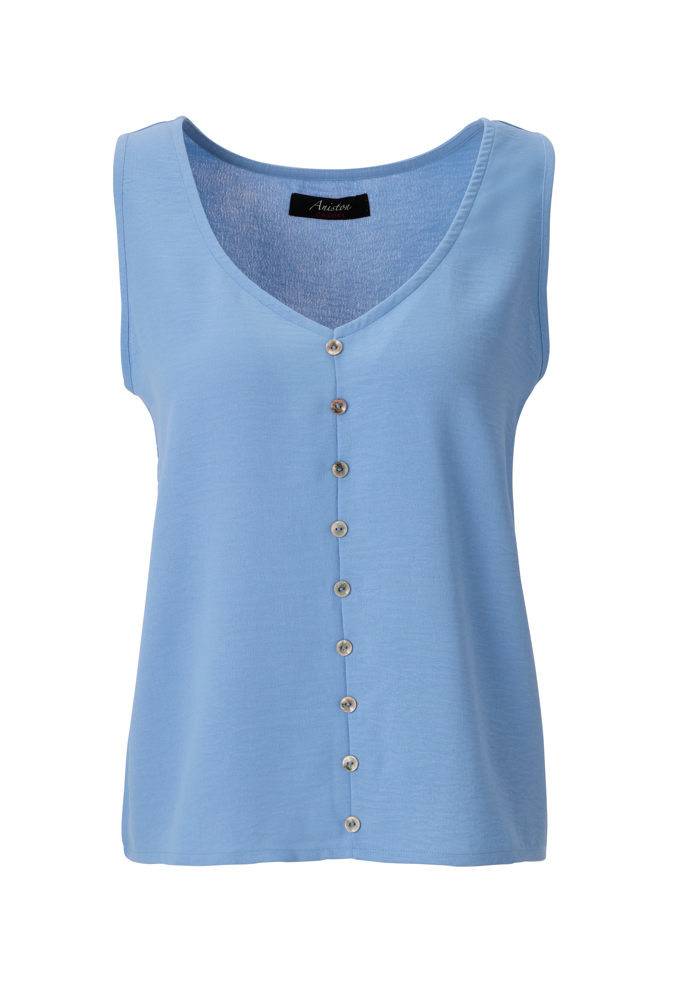 Aniston CASUAL Blusentop in Leinen-Optik