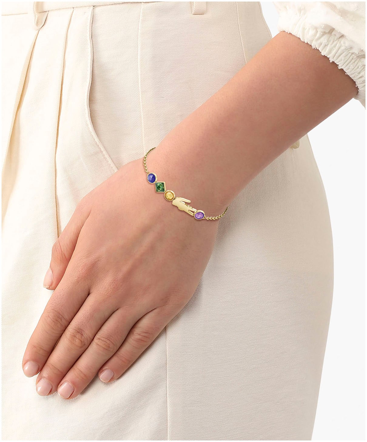 Lacoste Armband »DEVA, 2040361«, mit Sodalith, Topas, Amethyst, Moosachat