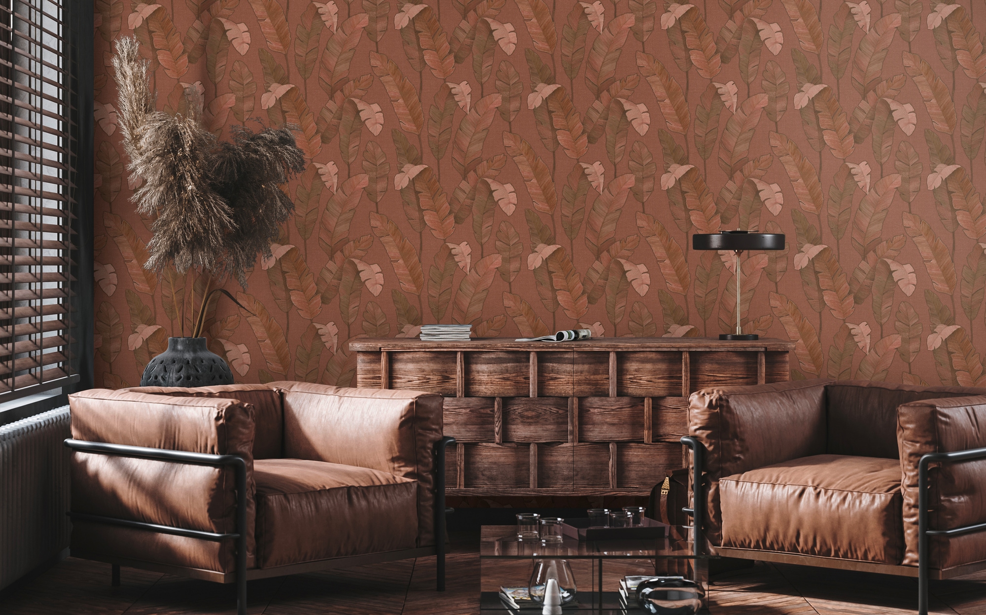 living walls Vliestapete »Metropolitan Stories. Travel Styles. Blättertapete«, matt-gemustert-neutral, Tapete Floral Modern Chic 3D-Effekt Strukturiert Elegant Tapeten Flur