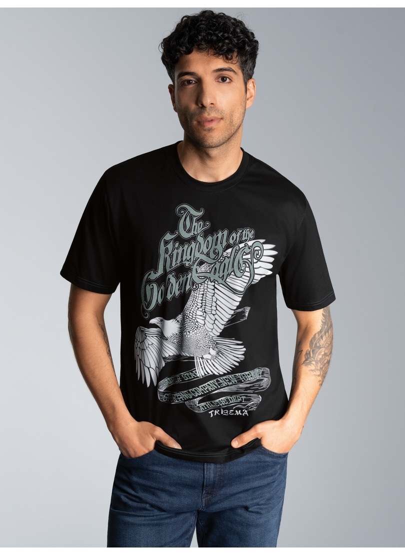 Trigema T-Shirt »TRIGEMA T-Shirt mit großem Adler-Printmotiv«, (1 tlg.)