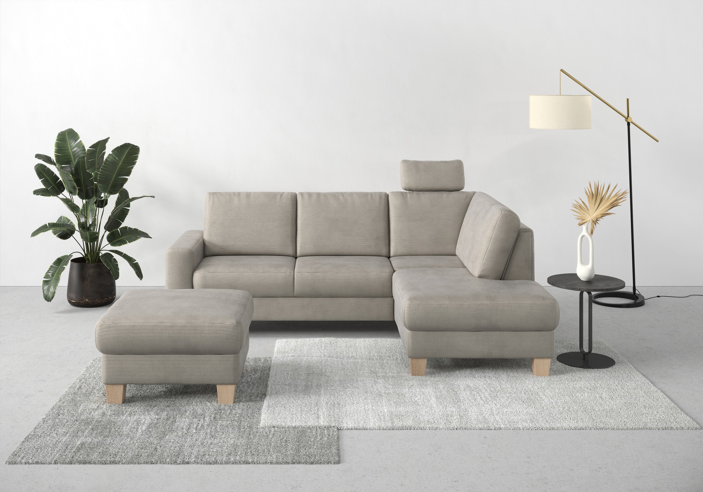 Home affaire Polsterhocker »Summer«, inkl. Stauraum, Cord-Bezug