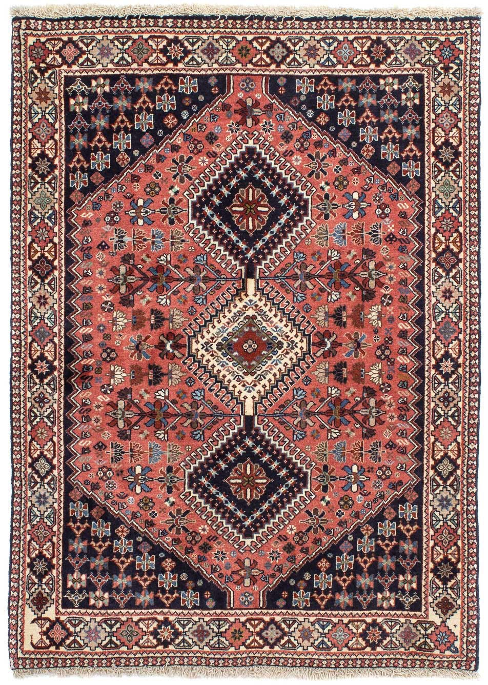 morgenland Wollteppich »Yalameh Medaillon Blu scuro 146 x 103 cm«, rechteck günstig online kaufen