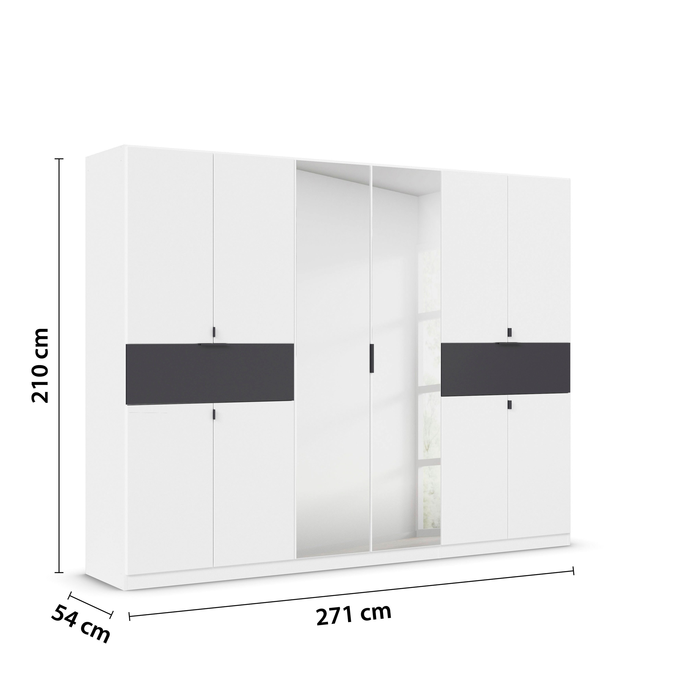 rauch Drehtürenschrank »Kleiderschrank Schrank Garderobe Wäscheschrank TICAO«, (Schubladen in der Höhe variabel positionierbar), mit 2 geräumigen Schubladen, viel Stauraum MADE IN GERMANY