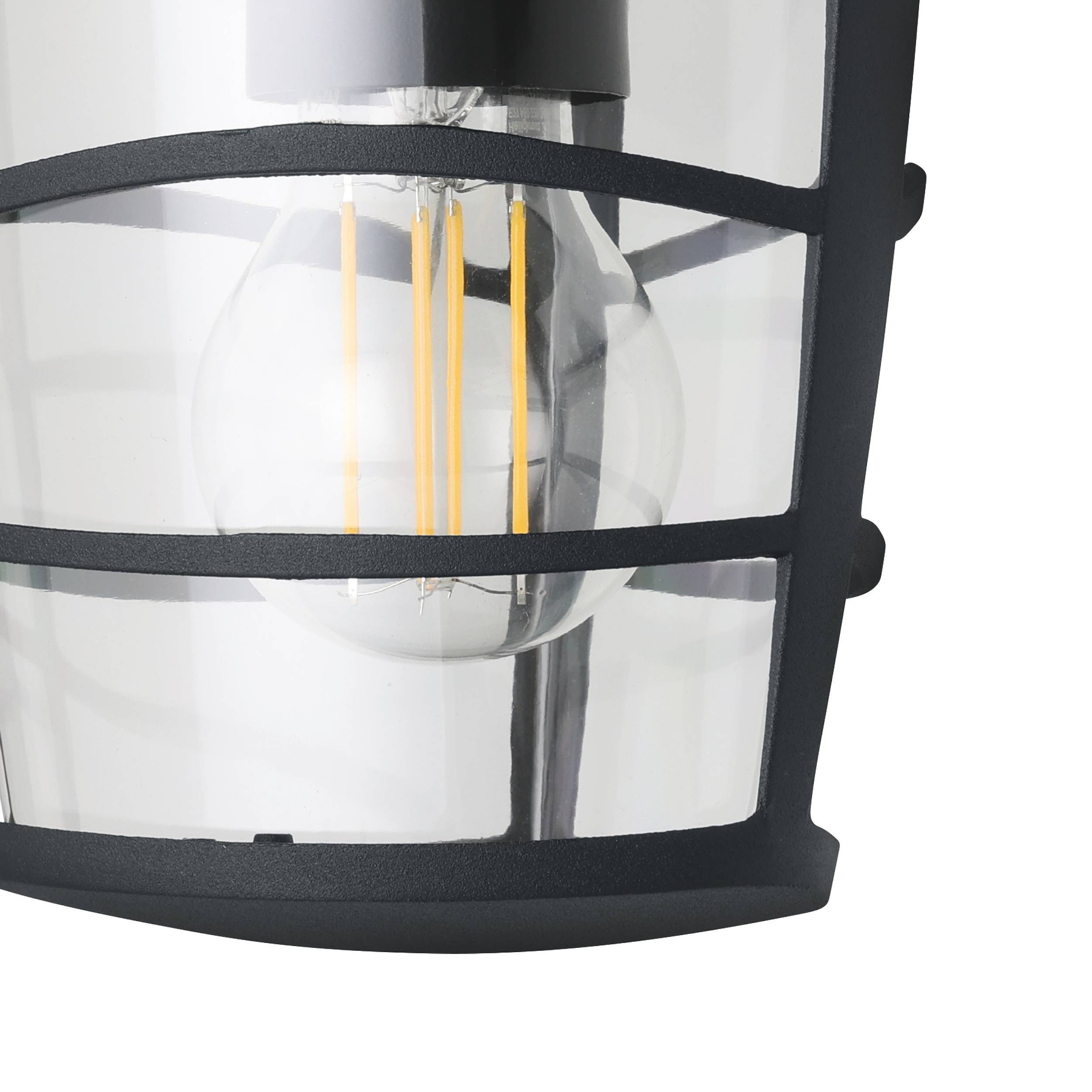 EGLO Wandleuchte »Aloria Außen-Wandlampe, Außenleuchte, Aluguss, Kunststoff, E27, IP44« E27 1 Stk. Wand-/Deckenleuchte - L17 x H22,5 x AL19 cm - schwarz - 1X60W exkl.