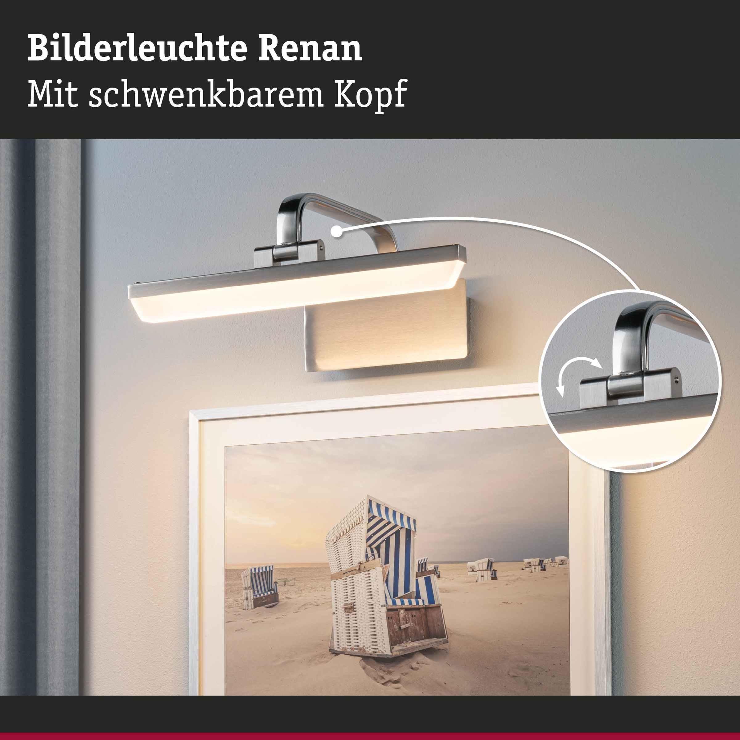 Paulmann LED Bilderleuchte »Renan 3000K, 230V«, 1 flammig