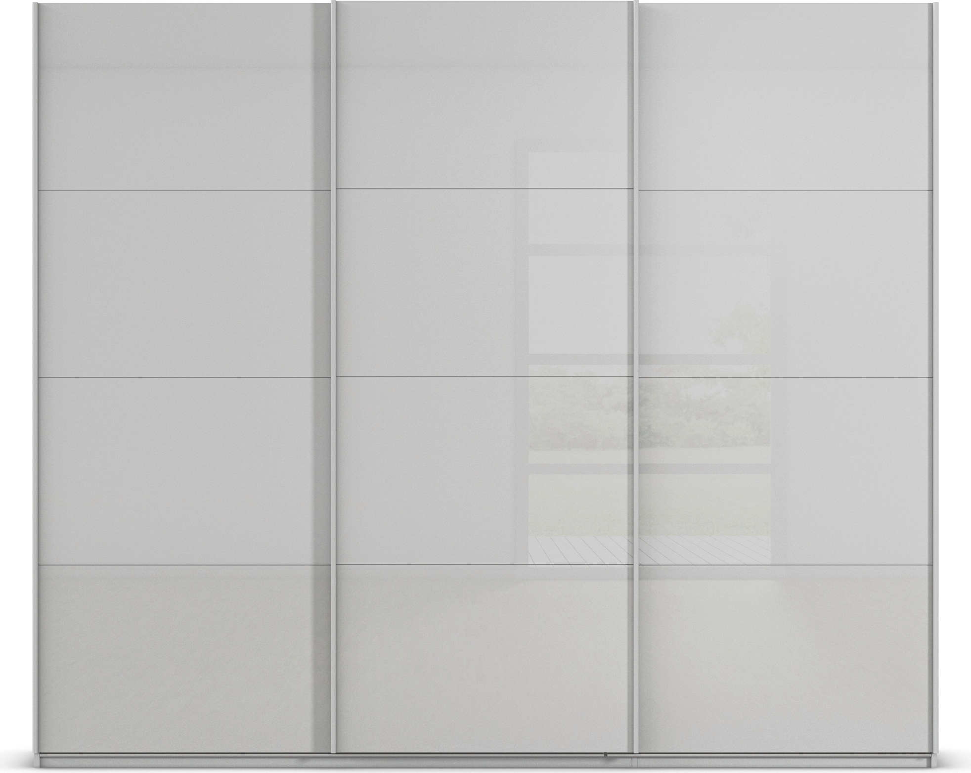 rauch Schwebetürenschrank »Kleiderschrank Schrank Garderobe AGORDO mit Glasfront«, durchdachte Innenausstattung, in 4 Breiten und 2 Höhen MADE IN GERMANY