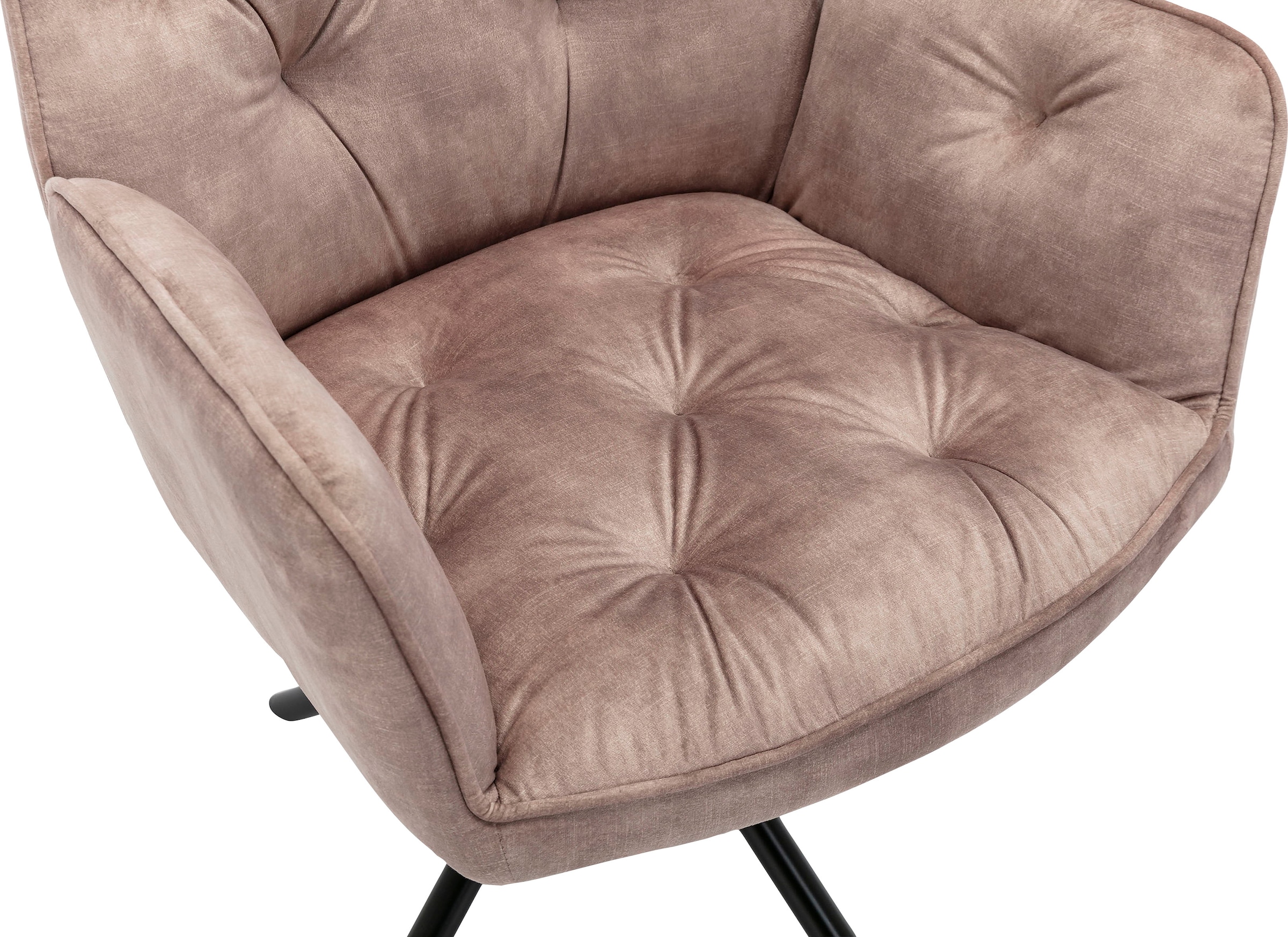 byLIVING Esszimmerstuhl »Sarina«, (Set), 2 St., Samtstoff Velvet, 2er-Set, hochwertiger Vintage-Samt Bezug mit Steppung, 360Grad drehbar