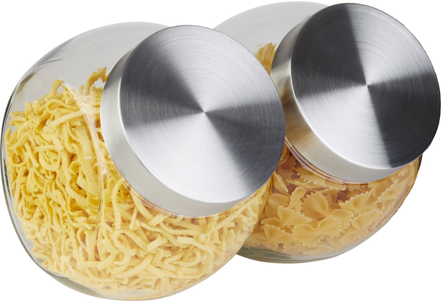 APS Vorratsglas Set, 2 Stk. tlg. Glasbehälter mit Edelstahldeckel, 1000 ml günstig online kaufen