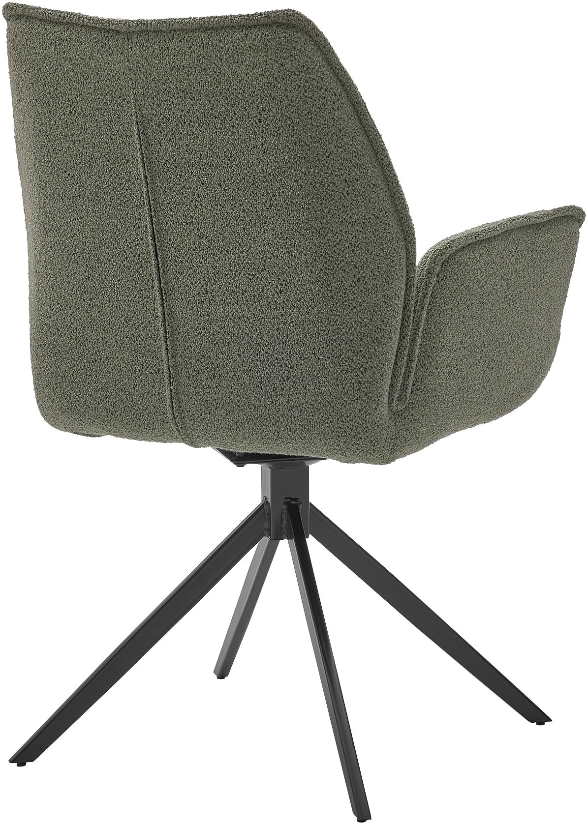Musterring Esszimmerstuhl »Tiama«, (Set), 2 St., Bouclé, Stativgestell aus Eisen schwarz, 180° drehbar, Stoff Cord oder Bouclé