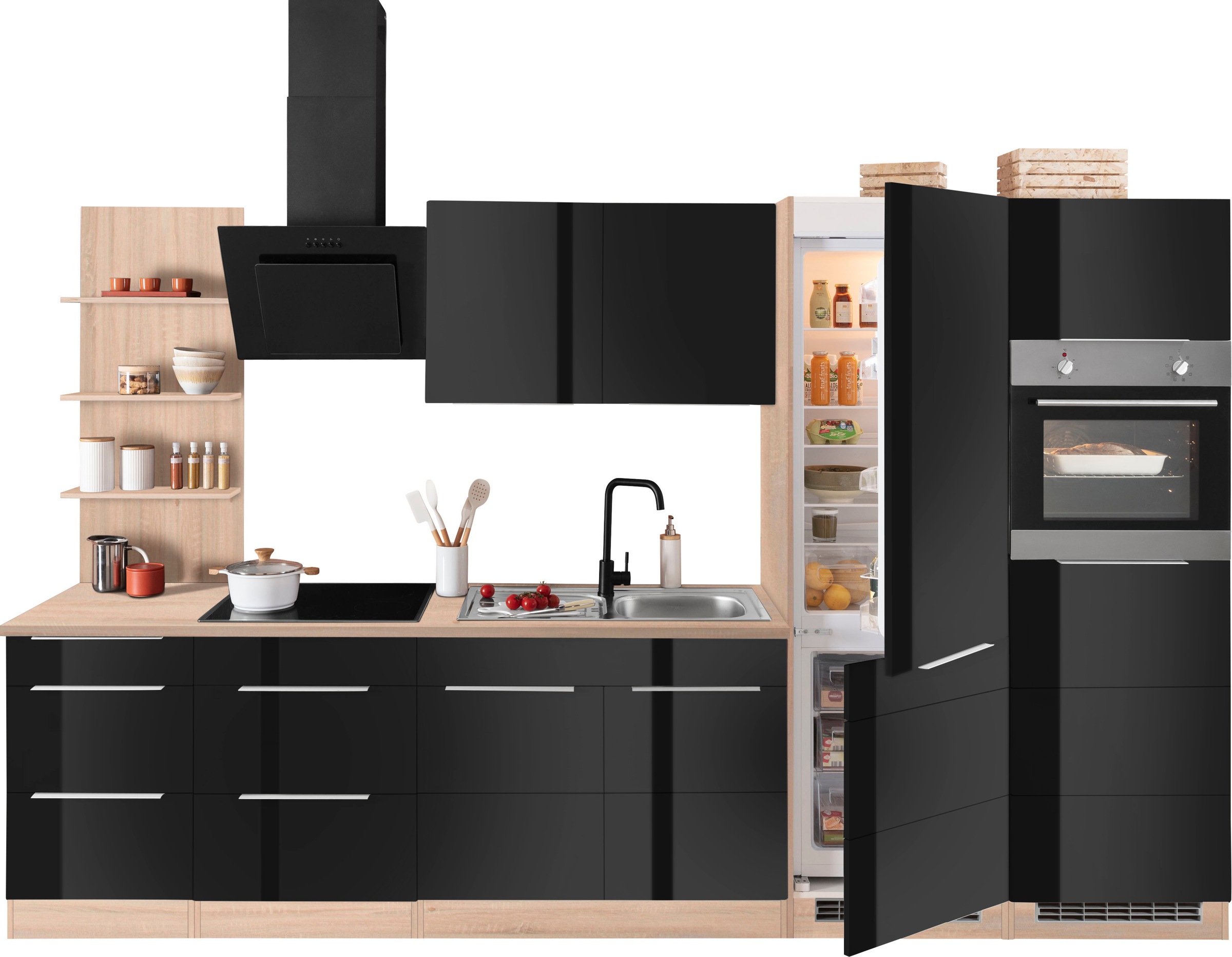 KOCHSTATION Küchenzeile »KS-Brindisi Breite 330 cm«, wahlweise mit E-Geräte günstig online kaufen
