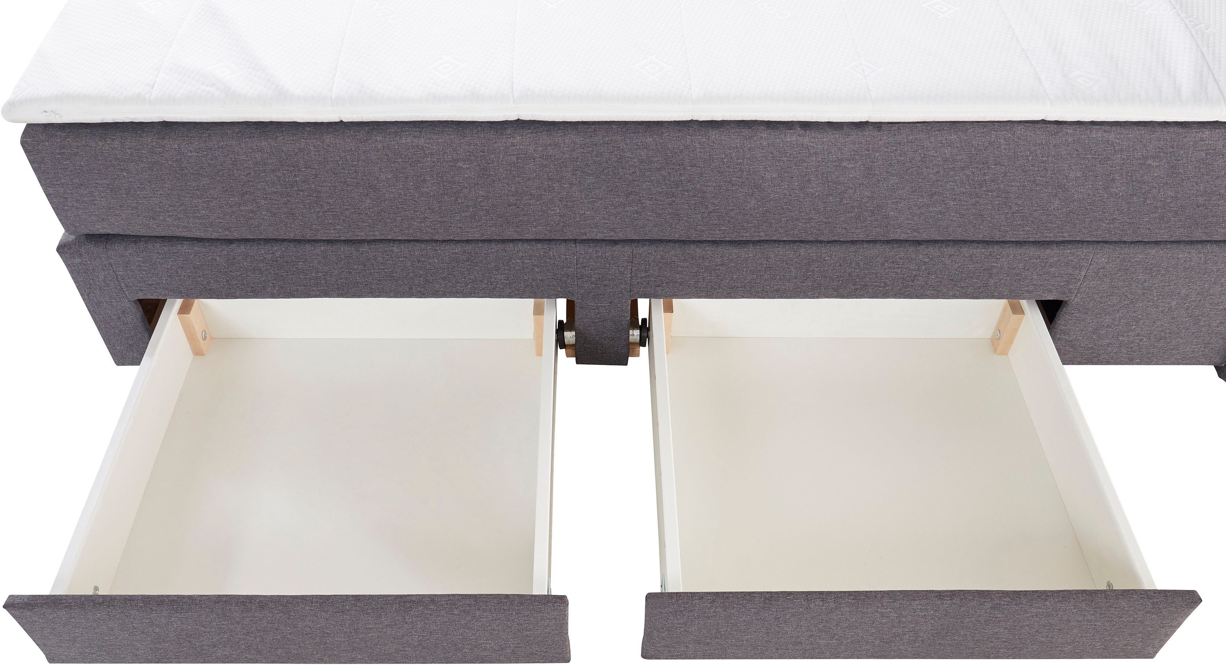 INOSIGN Boxbett »Luan«, Schubkästen, LED-Beleuchtung und Topper, in Breite 120 cm und 180 cm