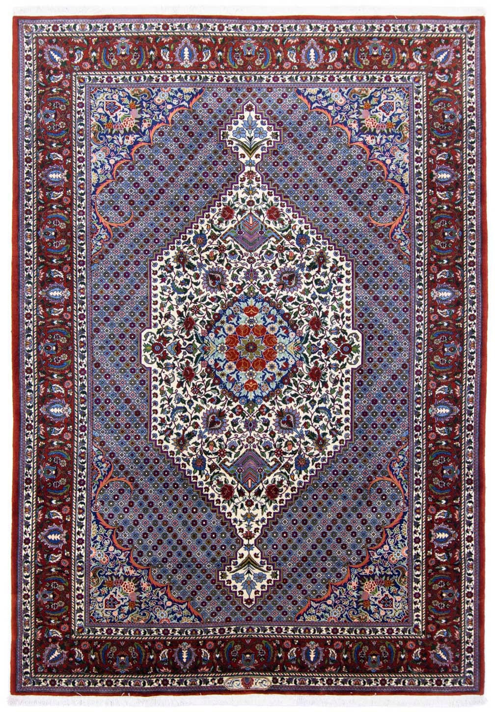 morgenland Wollteppich »Bachtiar Medaillon Blu 304 x 206 cm«, rechteckig, 1 günstig online kaufen