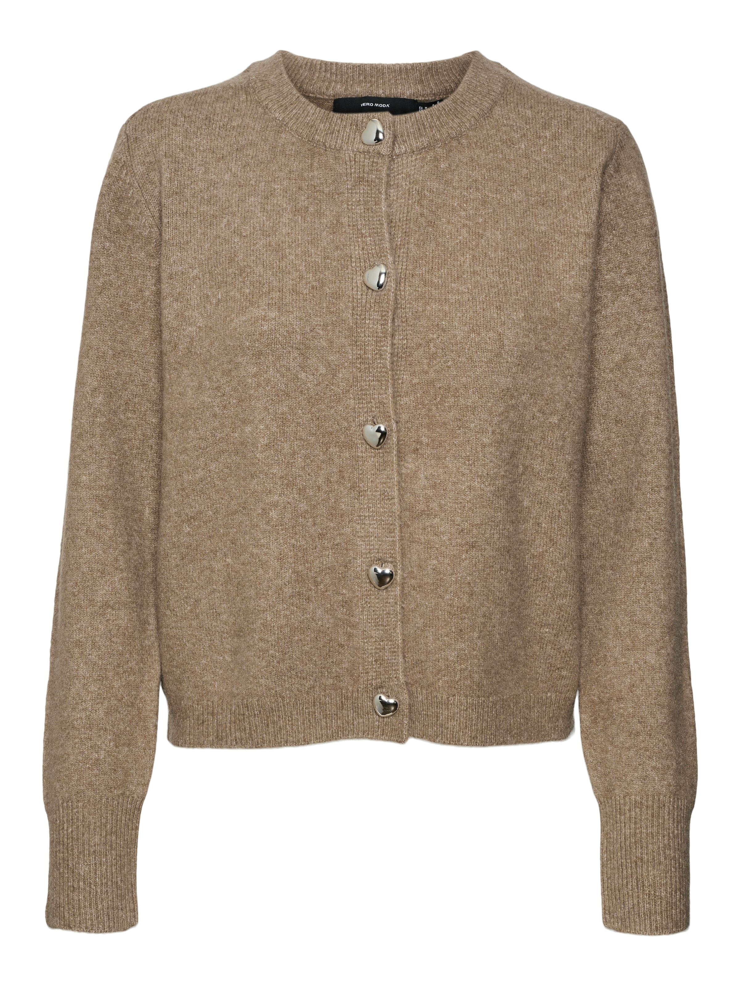 Vero Moda Strickjacke »VMFIONA LS SHORT BUTTON CARDIGAN GA BOO«, mit Knopfleiste