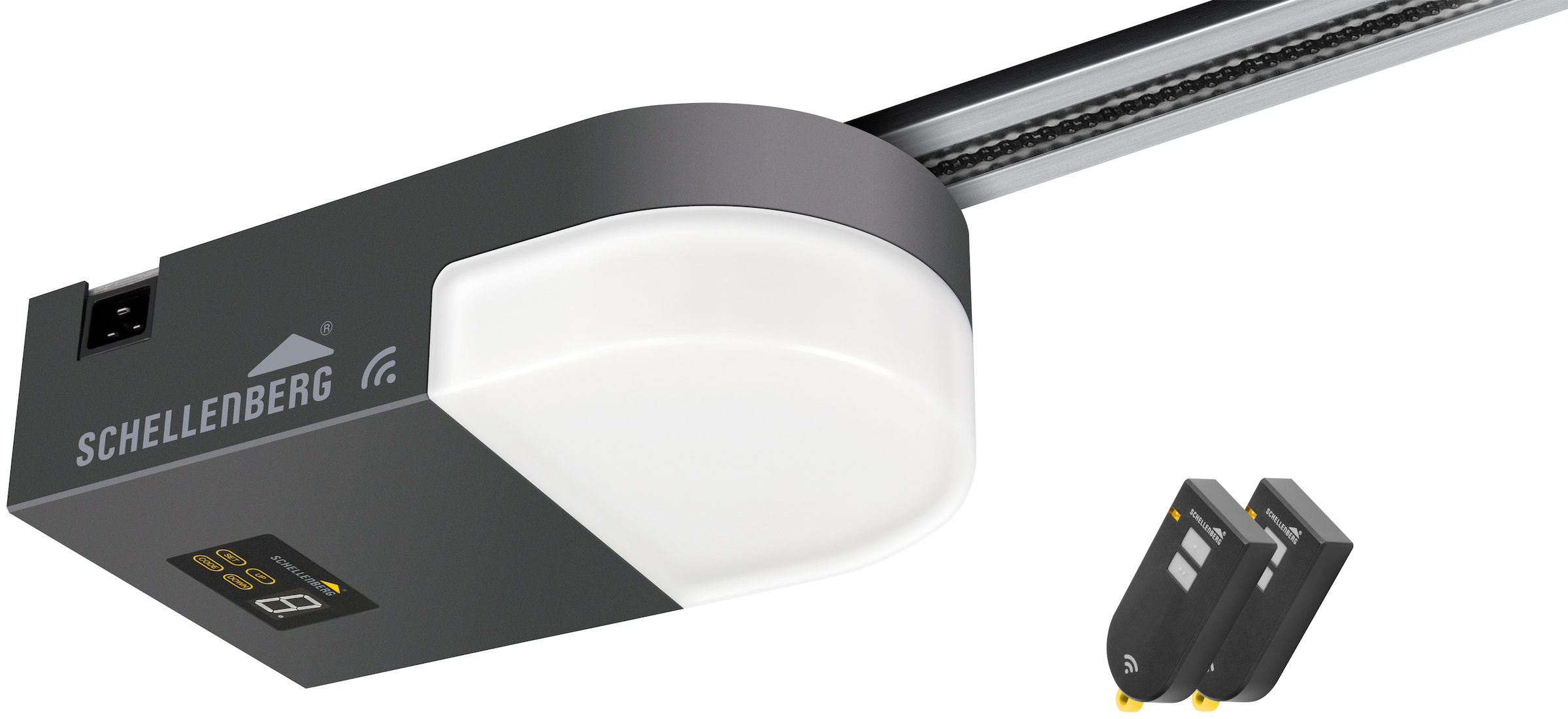 SCHELLENBERG Garagentorantrieb »Smart Drive M, smarter Funk-Antrieb für Tore bis 8 m²«, (1 tlg.), Torantriebe inkl. Zubehör