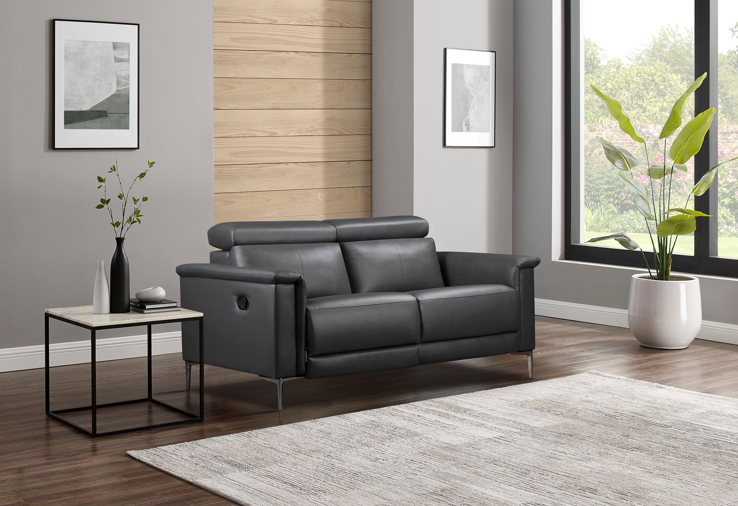 Home affaire 2-Sitzer »Lund«, manueller od. elektrischer Relaxfunktion und USB-C
