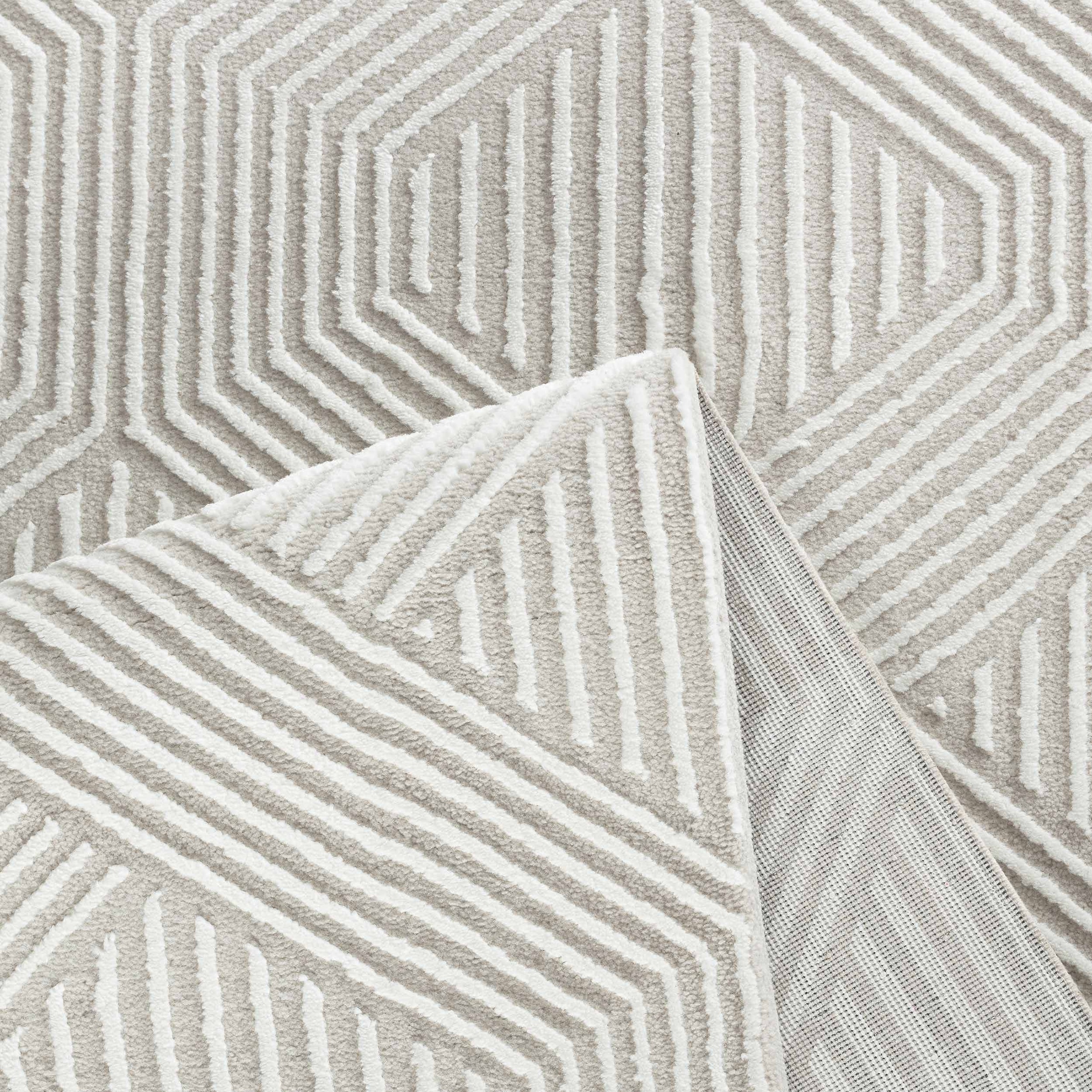 Sehrazat Teppich »Glory 220«, rechteckig, 10 mm Höhe, Wohnzimmer, Kurzflor, Hoch-Tief-Struktur