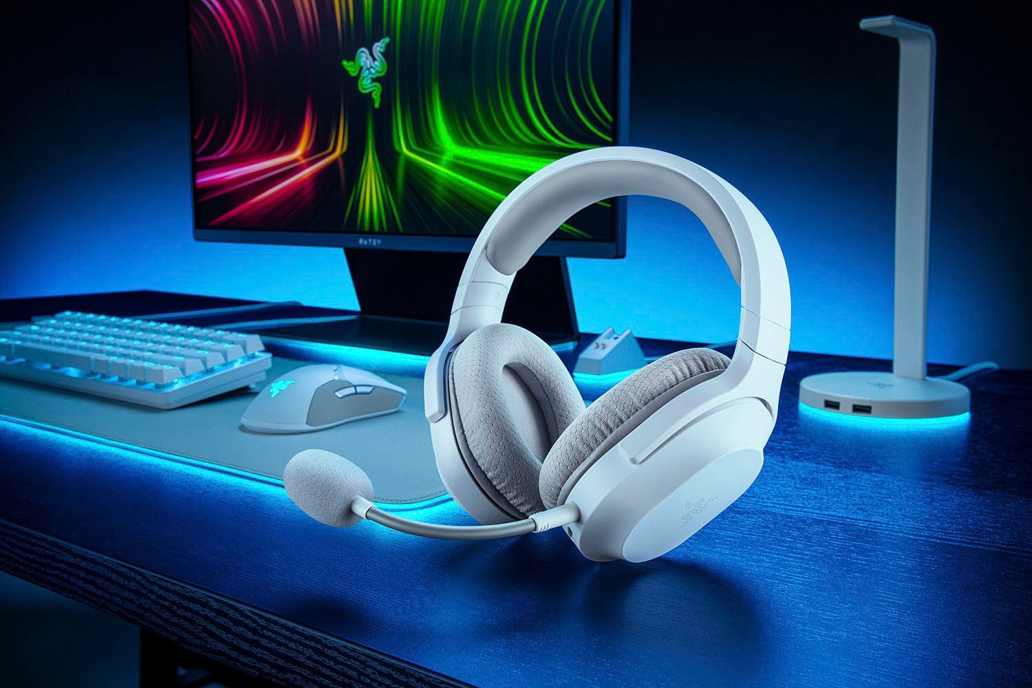 RAZER Kopfhörer »Barracuda X«, Bluetooth, Rauschunterdrückung-integrierte Steuerung für Anrufe und Musik-Freisprechfunktion-Mikrofon abnehmbar