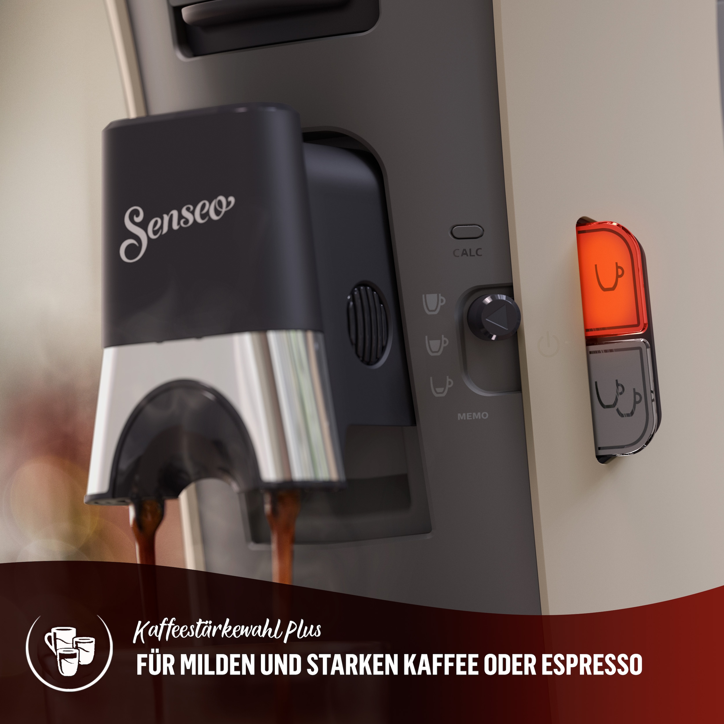 Philips Senseo Kaffeepadmaschine »Select CSA240/30, mit drei Kaffee-Einstellungen«, aus 21% rec. Plastik, Memo-Funktion, inkl. Gratis-Zugabe, Wert 14€ UVP