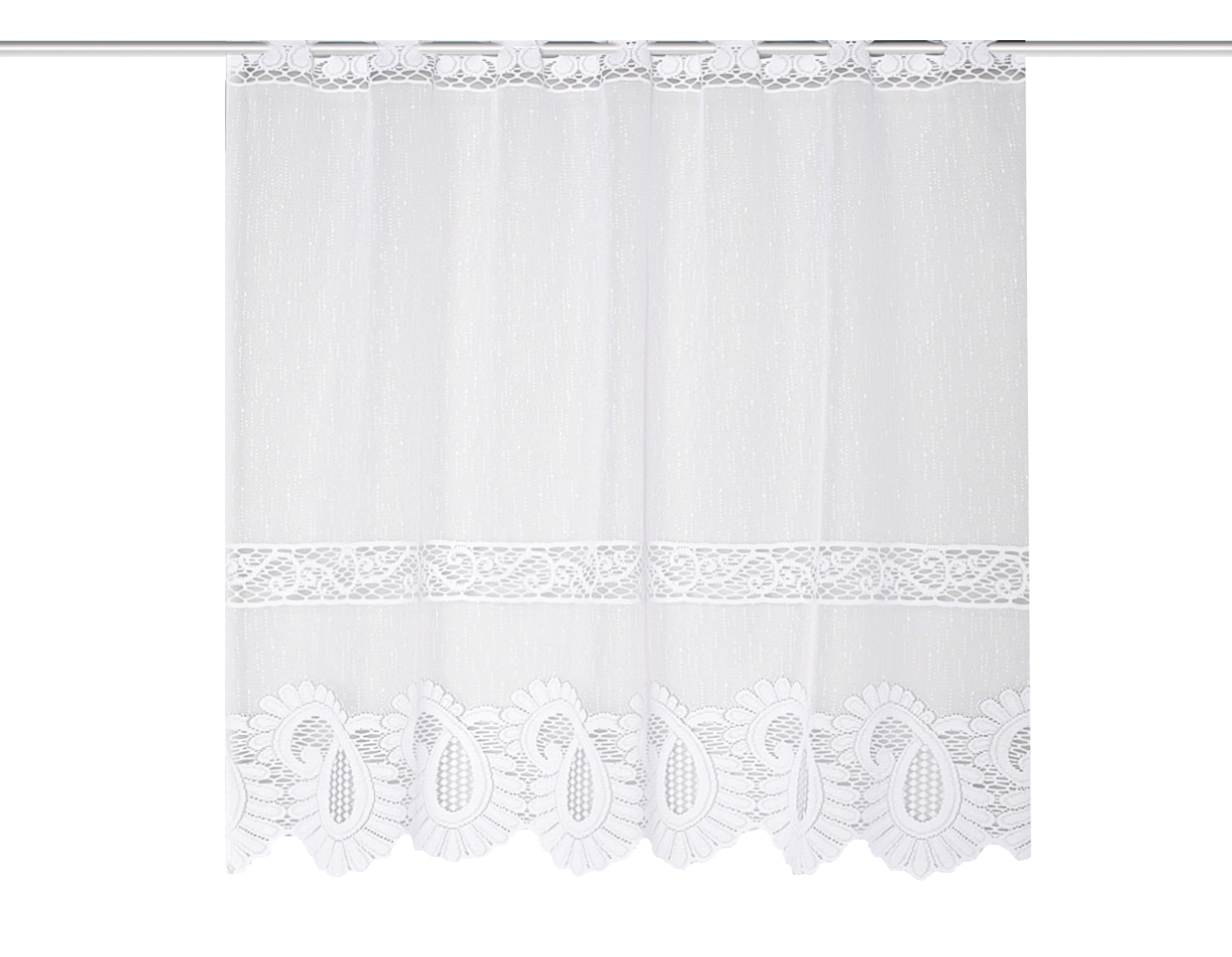 HOME WOHNIDEEN Gardine »LEONORA« Durchzuglöcher 1 Stk. tlg. Kurzstore Jacqu günstig online kaufen