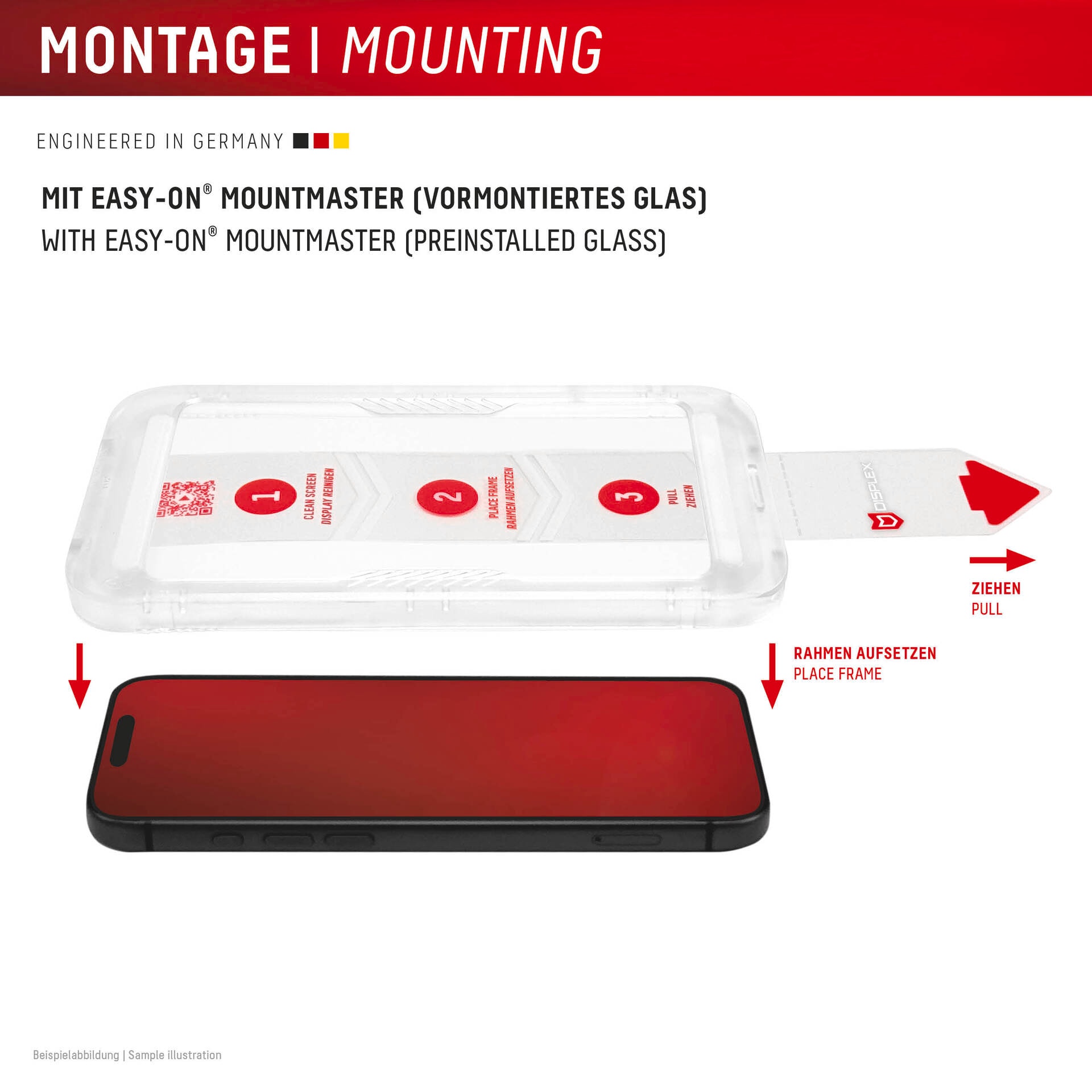 Displex Displayschutzglas »Real Glass Screen Protector inkl. Case mit MountMaster« für Samsung Galaxy S26 Ultra Displayschutzfolie, Schutzfolie, Bildschirmschutz, kratz- & stoßfest