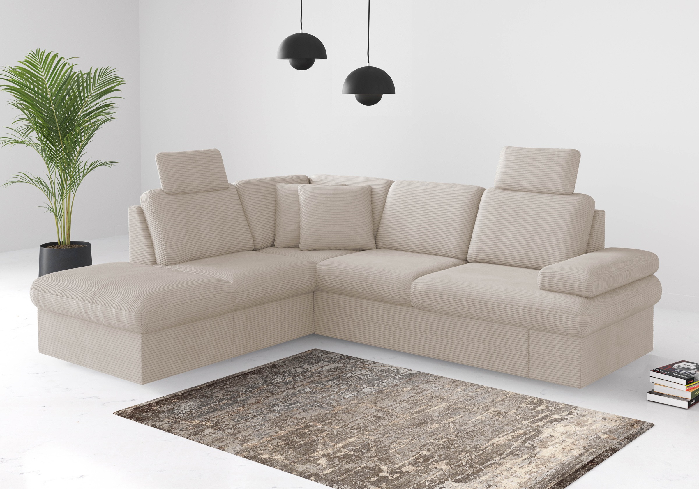 sit&more Ecksofa »Moreno L-Form, B: 238 cm« mit Armteilverstellung, optiona günstig online kaufen