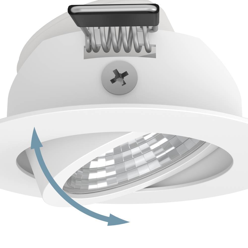 EGLO Deckenleuchte »SALICETO Einbauleuchte, 3er Set, weiß, dimmbar, Leuchtkopf schwenkbar«, Leuchtmittel LED-Modul | LED fest integriert, LED, Einbaupot, Wohnzimmerleuchte, 4,2x8,8x4,2cm, Ausschnitt 6,8cm