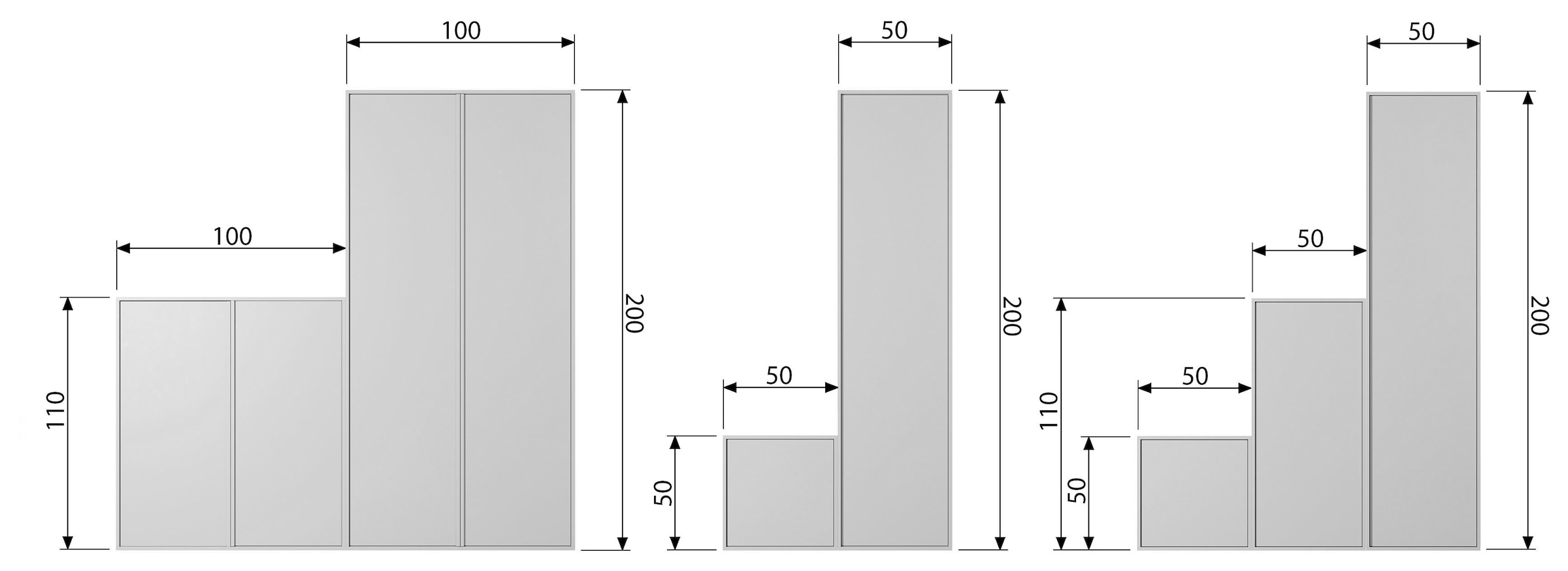 WOOOD Garderobenschrank »Daily«, H 110 cm x B 100 cm x T 58 cm