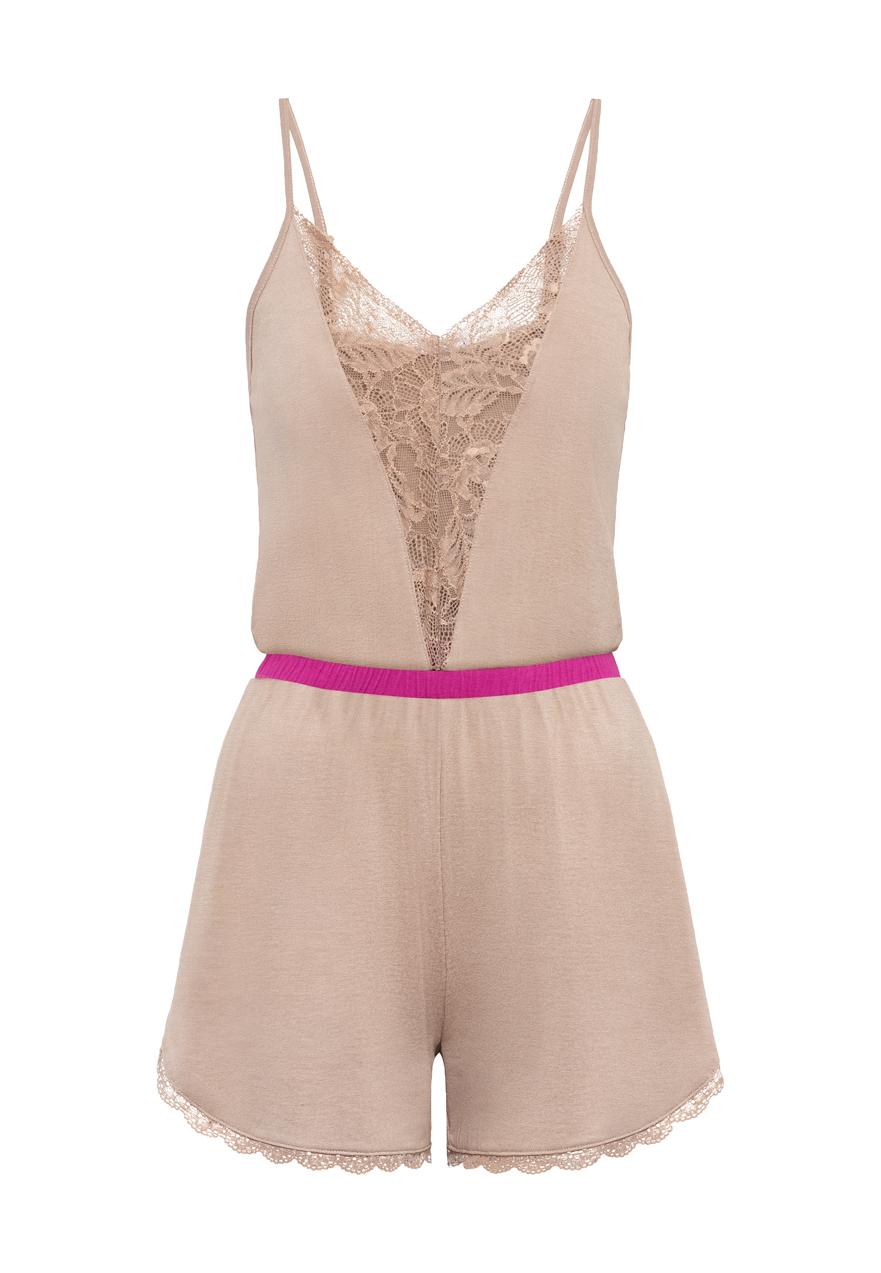 LASCANA Kurzoverall, (Set), mit schönen Spitzendetails