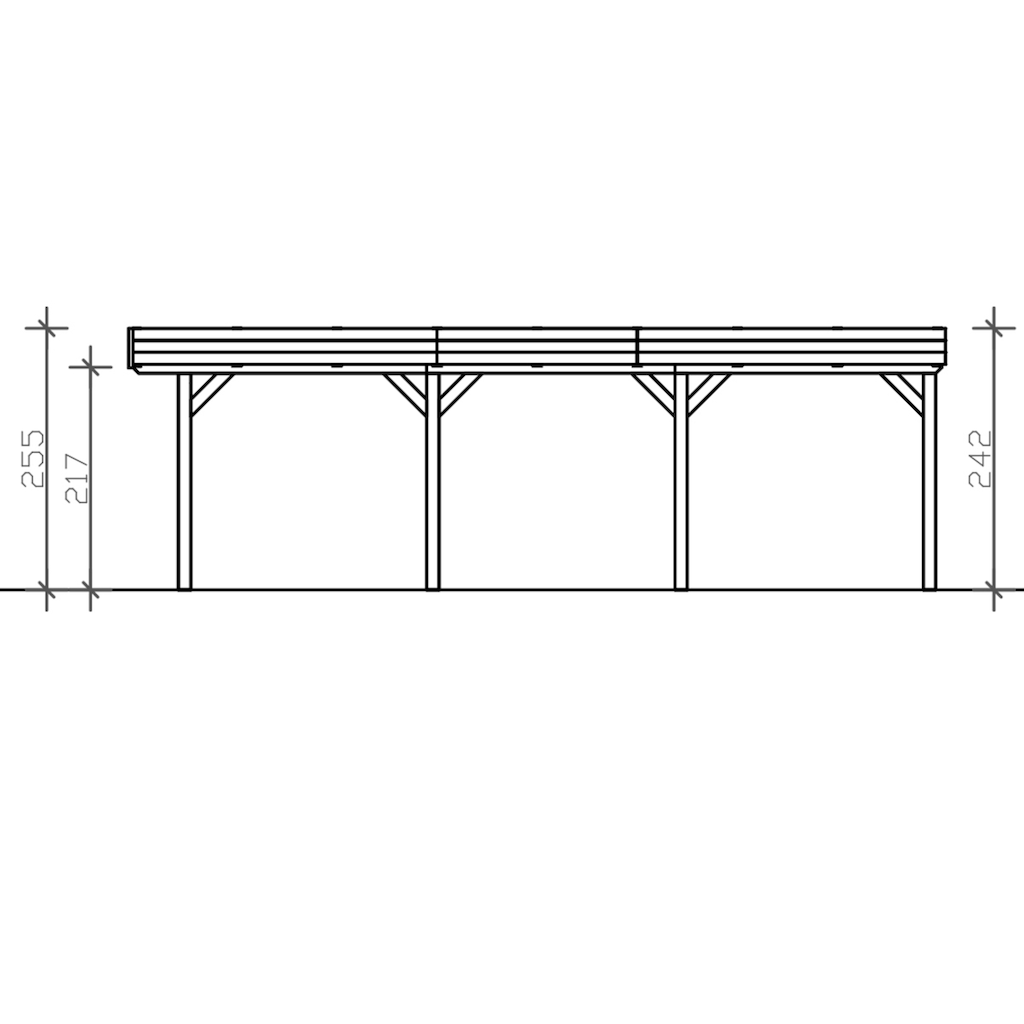 Skanholz Doppelcarport »Grunewald«, Leimholz-Nordisches Fichtenholz, natur