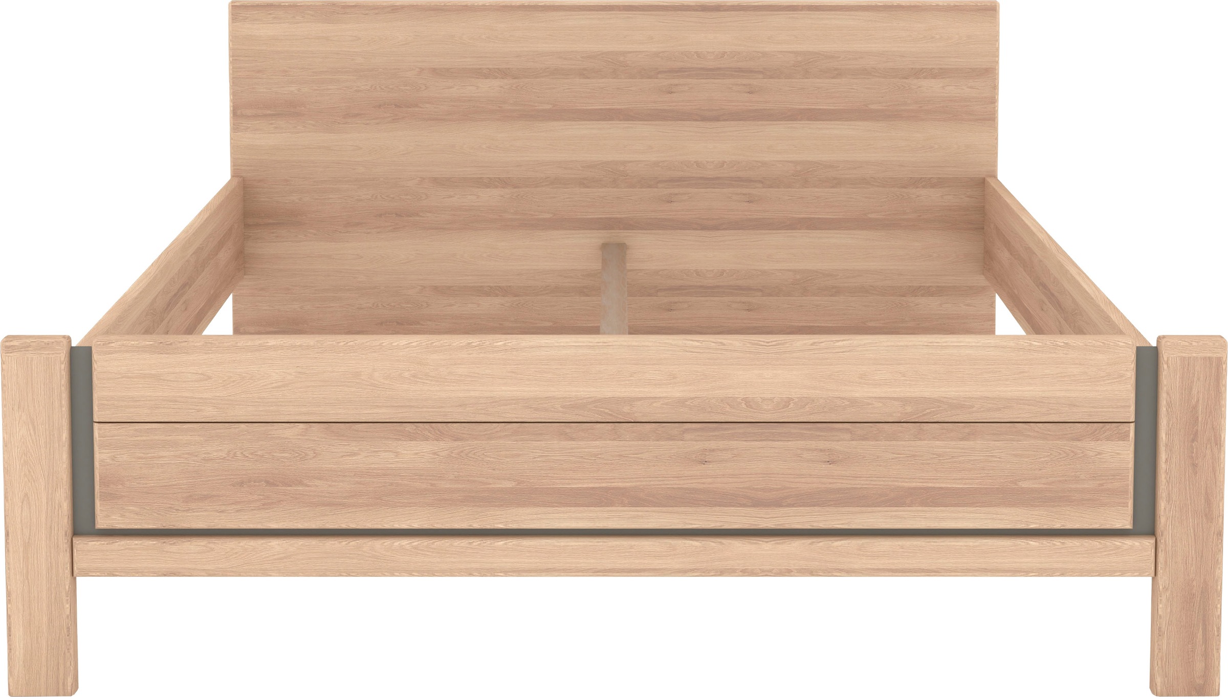 Musterring Holzbett »Sorrent, Bettgestell, Bettrahmen, teilmassiv Eiche«, (MADE IN GERMANY), Eiche teilmassiv, Liegehöhenverstellung, Stollenfußteil