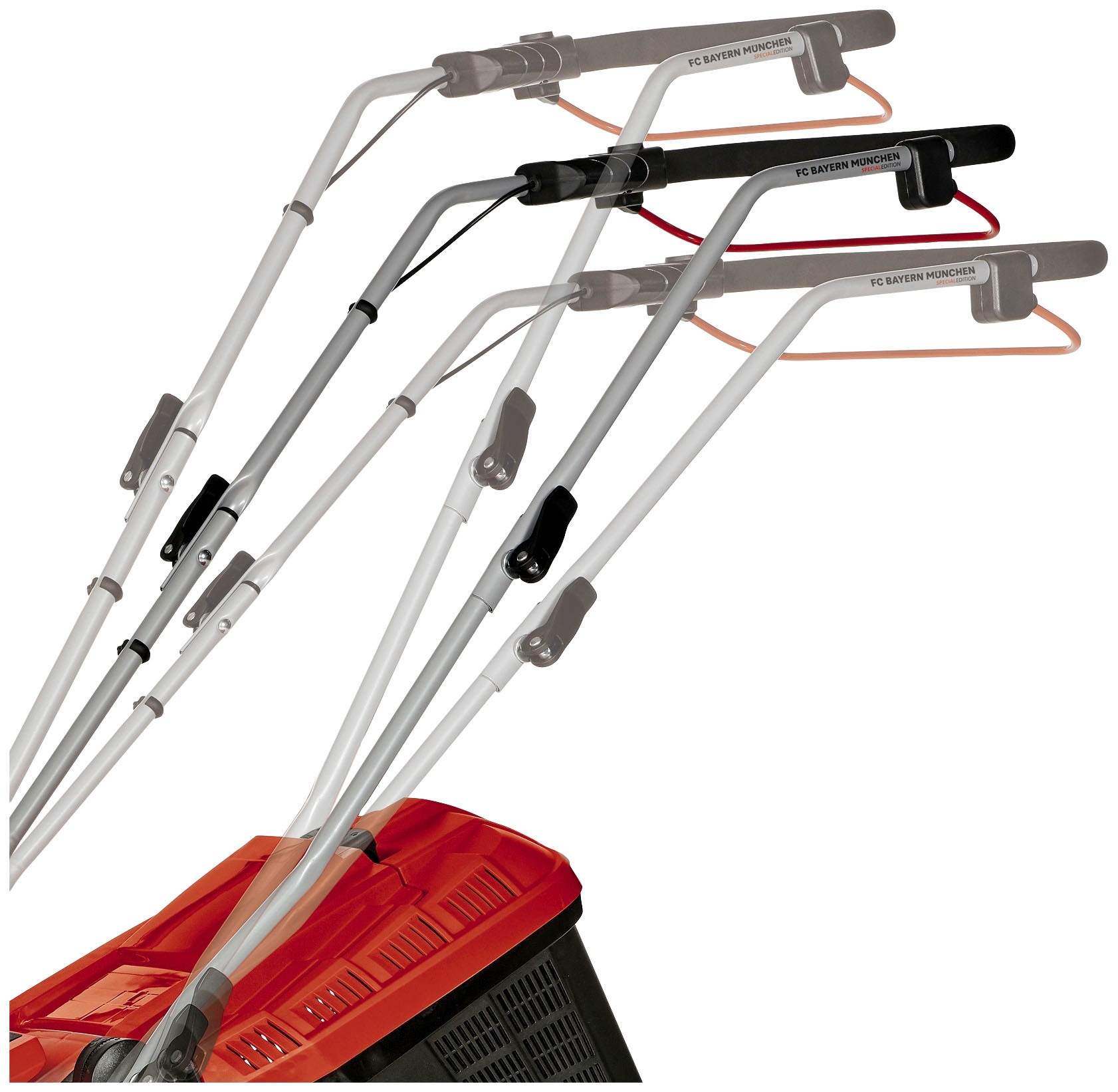 Einhell Akkurasenmäher »GE-CM 36/36 Li Kit - FC Bayern München«, (Set), mit 2 Akkus 18V/4,0Ah und 2 Ladegeräte