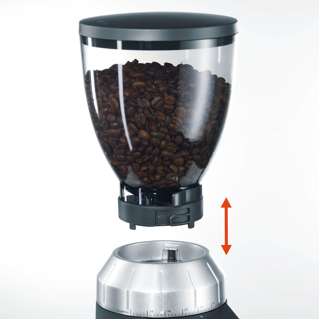 Graef Kaffeemühle »CM 800, silber«, 120 W, Kegelmahlwerk, 350 g Bohnenbehälter