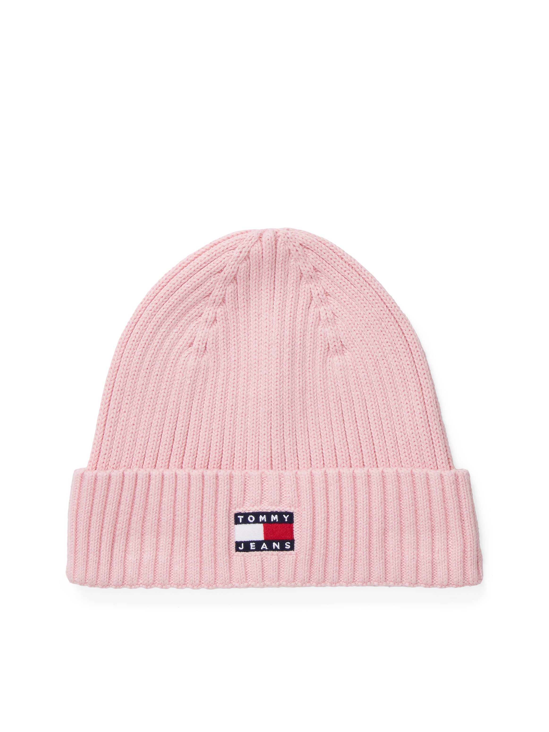 TOMMY JEANS Beanie »TJW HERITAGE CORE« Rippstrick, Umschlag, normale Passform Delicate Pink