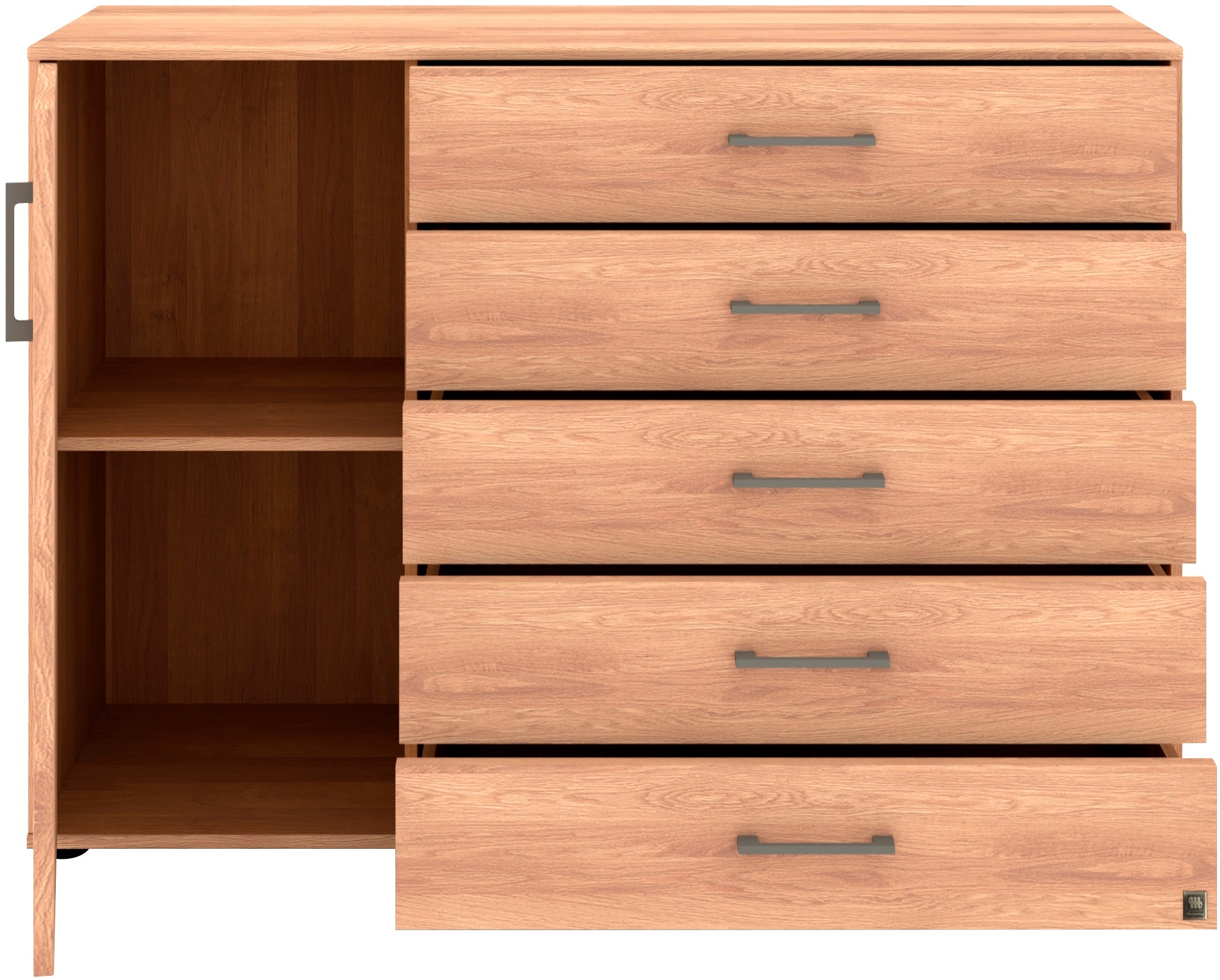 Musterring Kombikommode »Sorrent Sideboard, Wäscheschrank, mit Schubladen«, (Kommode, mit Selbsteinzug und Dämpfung, MADE IN GERMANY), mit Schubkästen, Fronten in Eiche massiv, Breite 120 oder 141 cm