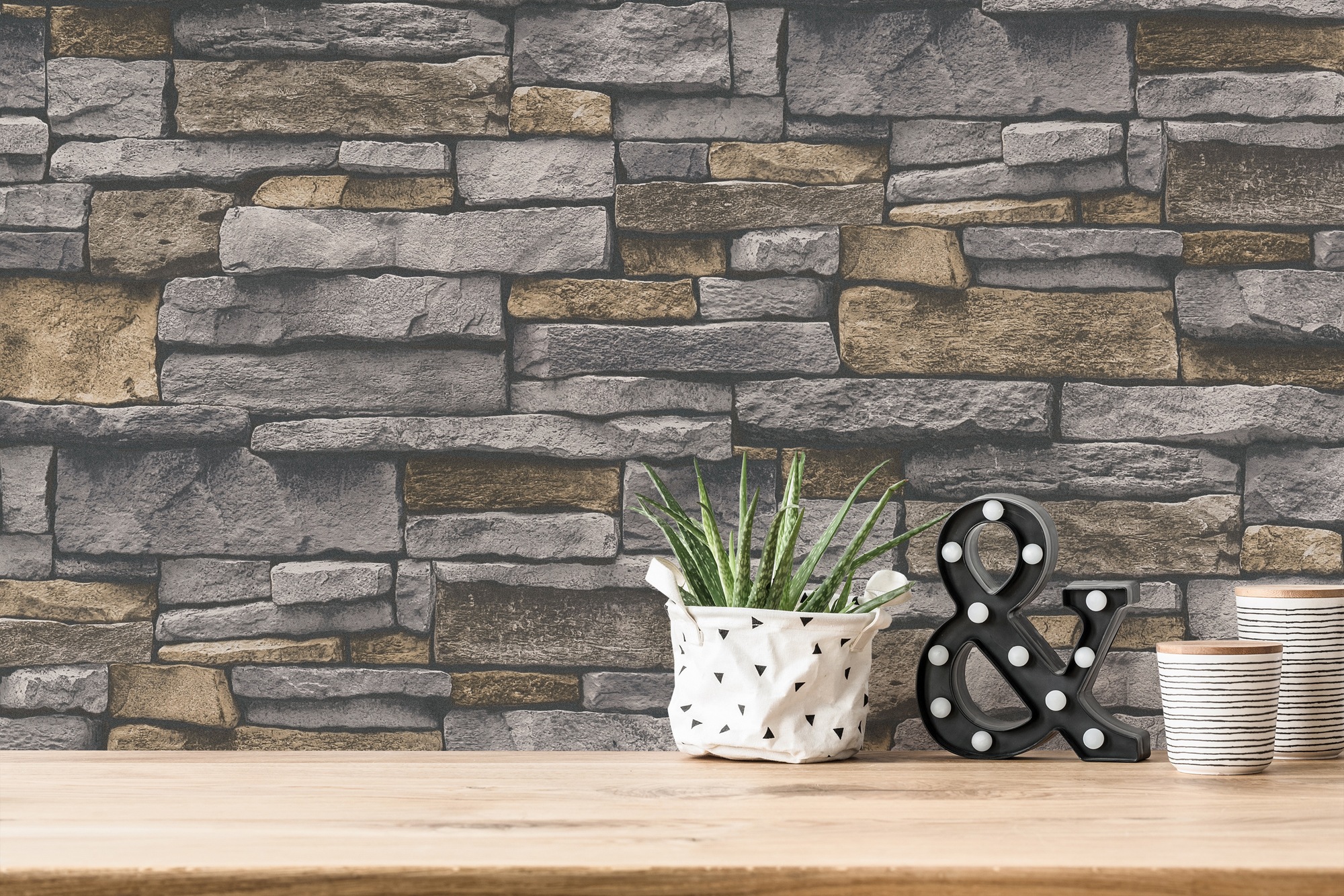 A.S. Création Vliestapete »Terra Steintapete«, matt-gemustert-neutral, Steinoptik Steinwand Naturstein-Tapete 3D-optik Tapeten Wohnzimmer