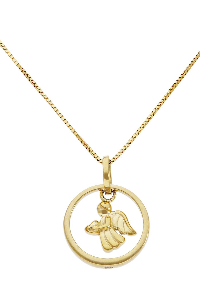 Firetti Kette mit Anhänger »Schmuck Geschenk Gold 375 Halsschmuck Halskette Goldkette Venezianer«, mit Zirkonia (synth.)