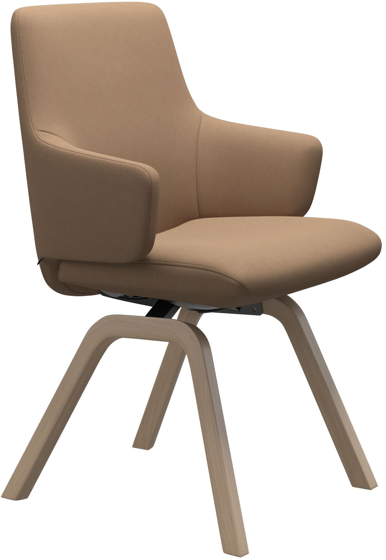 Stressless® Polsterstuhl »Laurel« () Low Back mit Armlehne, Größe L, mit schräggestellten Beinen in Eiche