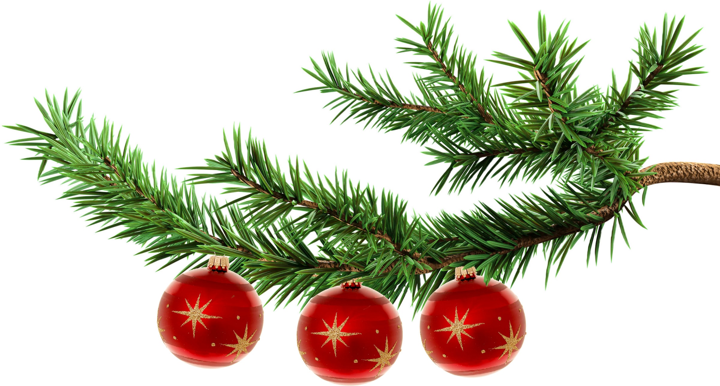 Krebs Glas Lauscha Weihnachtsbaumkugel »Xmas Night "Komet", 8 cm«, (Set, 3 St.), Weihnachtsdeko rot, Christbaumschmuck, Christbaumkugeln aus Glas