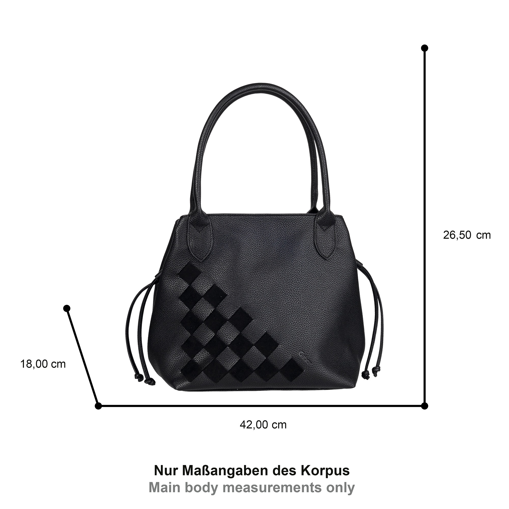 Gabor Shopper »Granada Structure«, eingewebete einzigartige Streifen aus Velourslederimitat