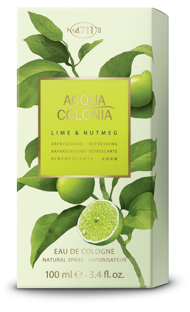 4711 Eau de Cologne »4711 Acqua Colonia LIME & NUTMEG EAU DE COLOGNE NATURAL SPRAY 100 ML«, (Packung, 1 tlg.), mit frischen und warmen Noten