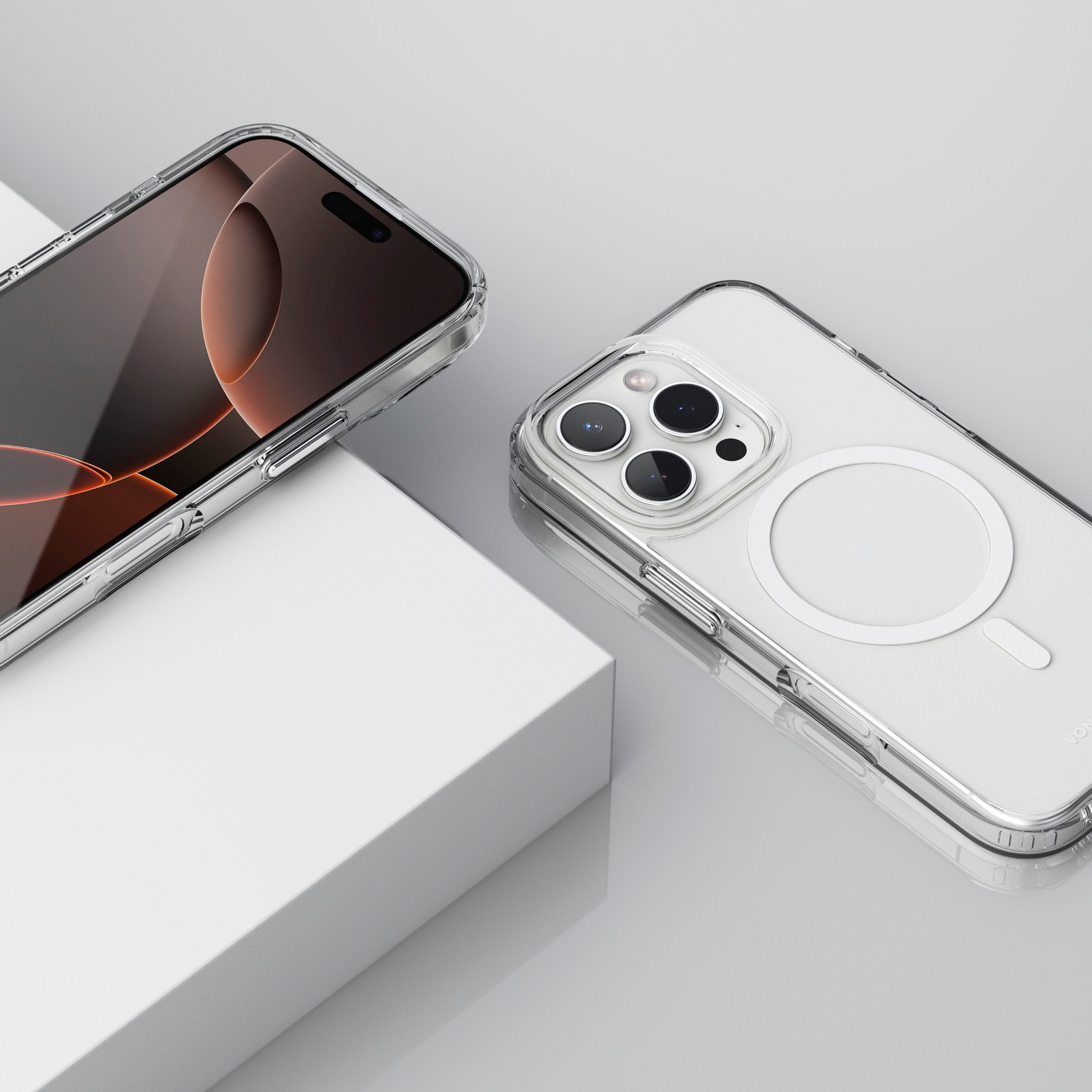 VONMÄHLEN Smartphone-Hülle »iPhone 16 Pro Max, Transparent Case - Schutzhülle,White«