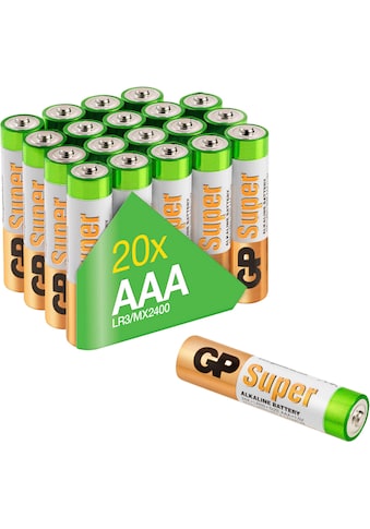 GP Batteries Batterie »Super Alkaline AAA«, 1,5 V, (Set, 20 St.) kaufen