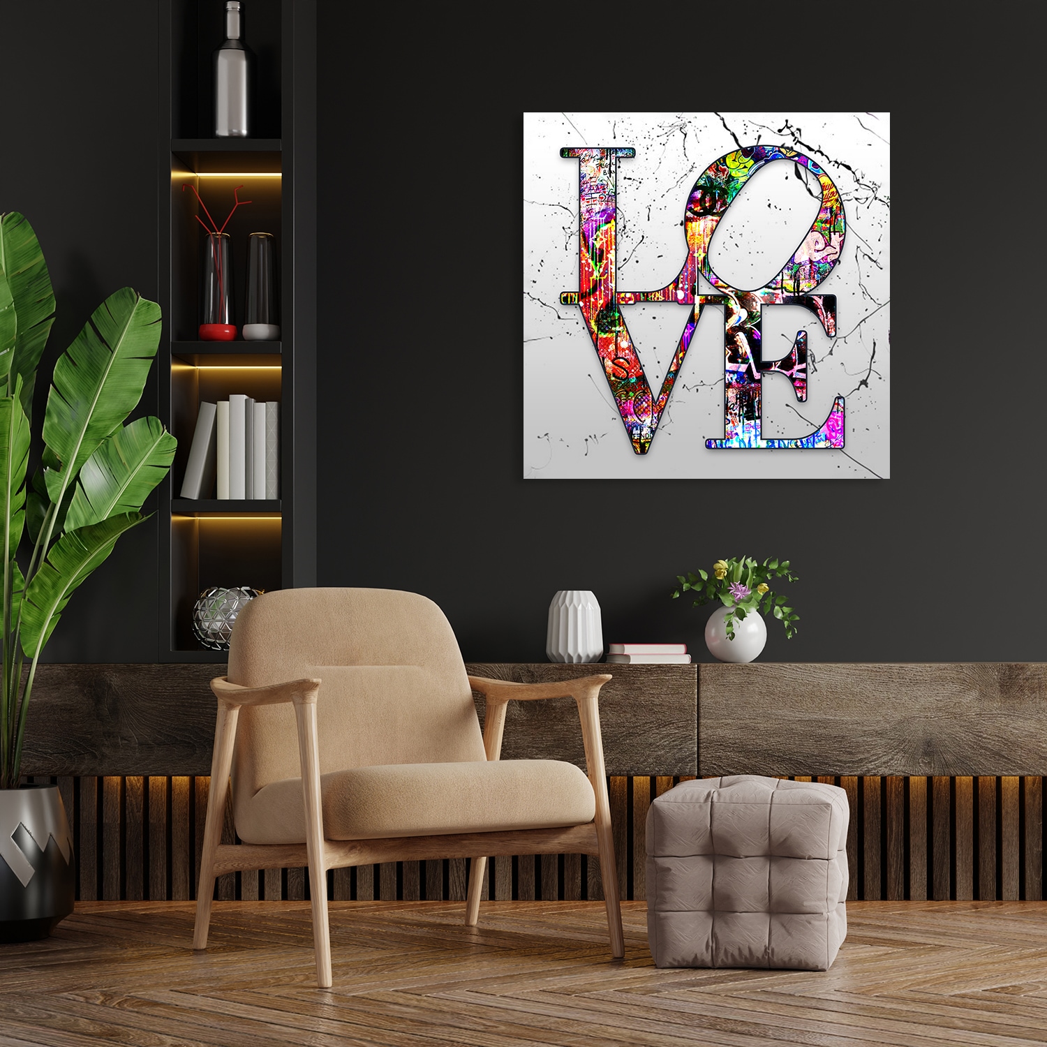 Affengeilebilder Leinwandbild »LOVE auf Keilrahmen gespannt« 1 Stk. tlg. Kunstdruck Wandbild Bild in verschiedenen Formaten