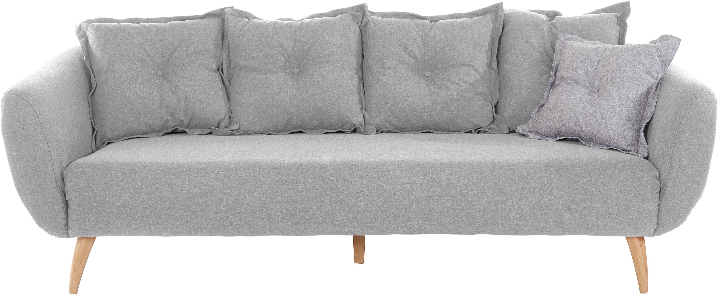 Home affaire 3-Sitzer »Baggio modern und romantisches Design, bequem«, Zierkissen inklusive