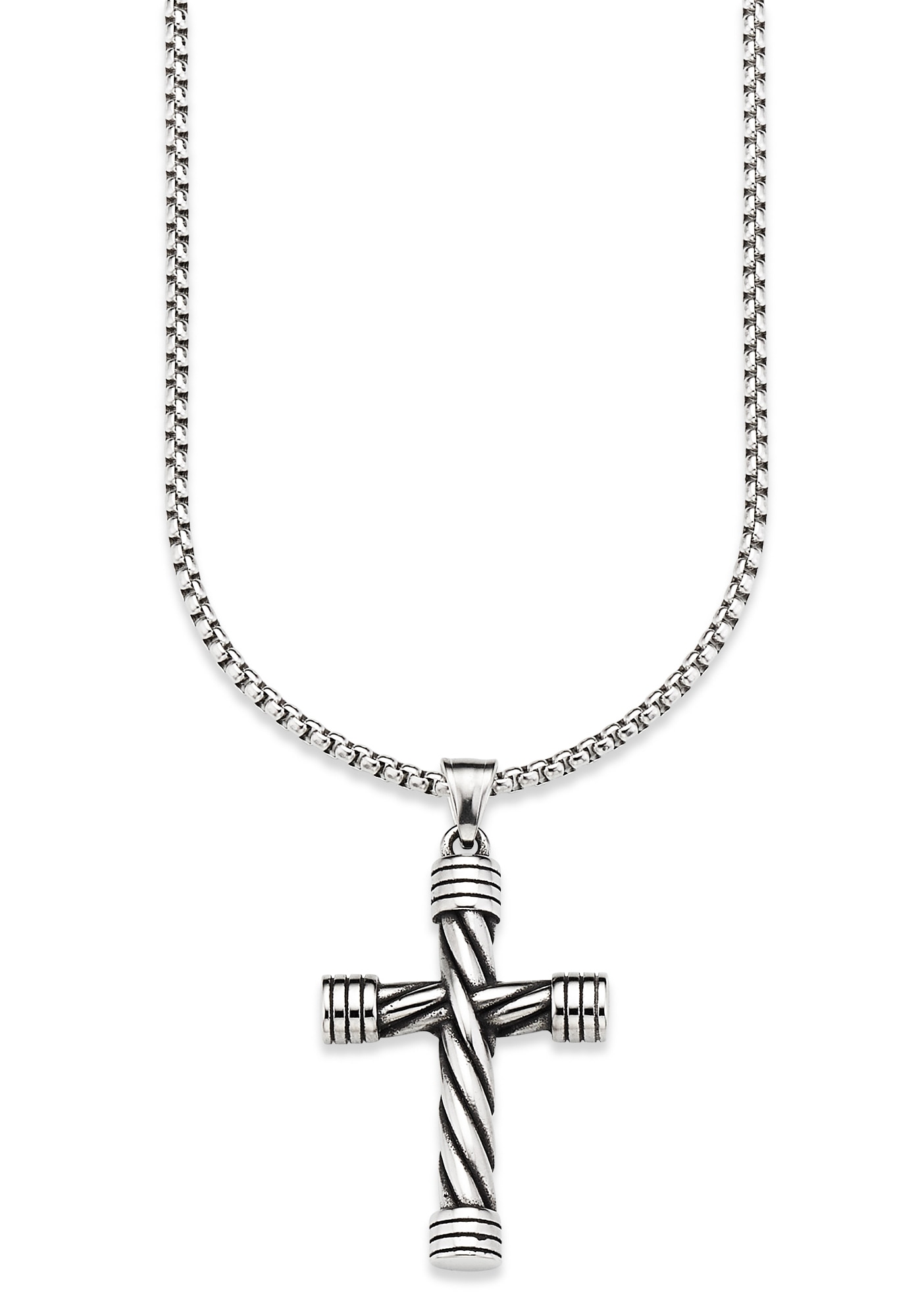 Kette mit Anhänger »Schmuck Geschenk, Halskette Kreuz Seil gedreht Venezianerkette...