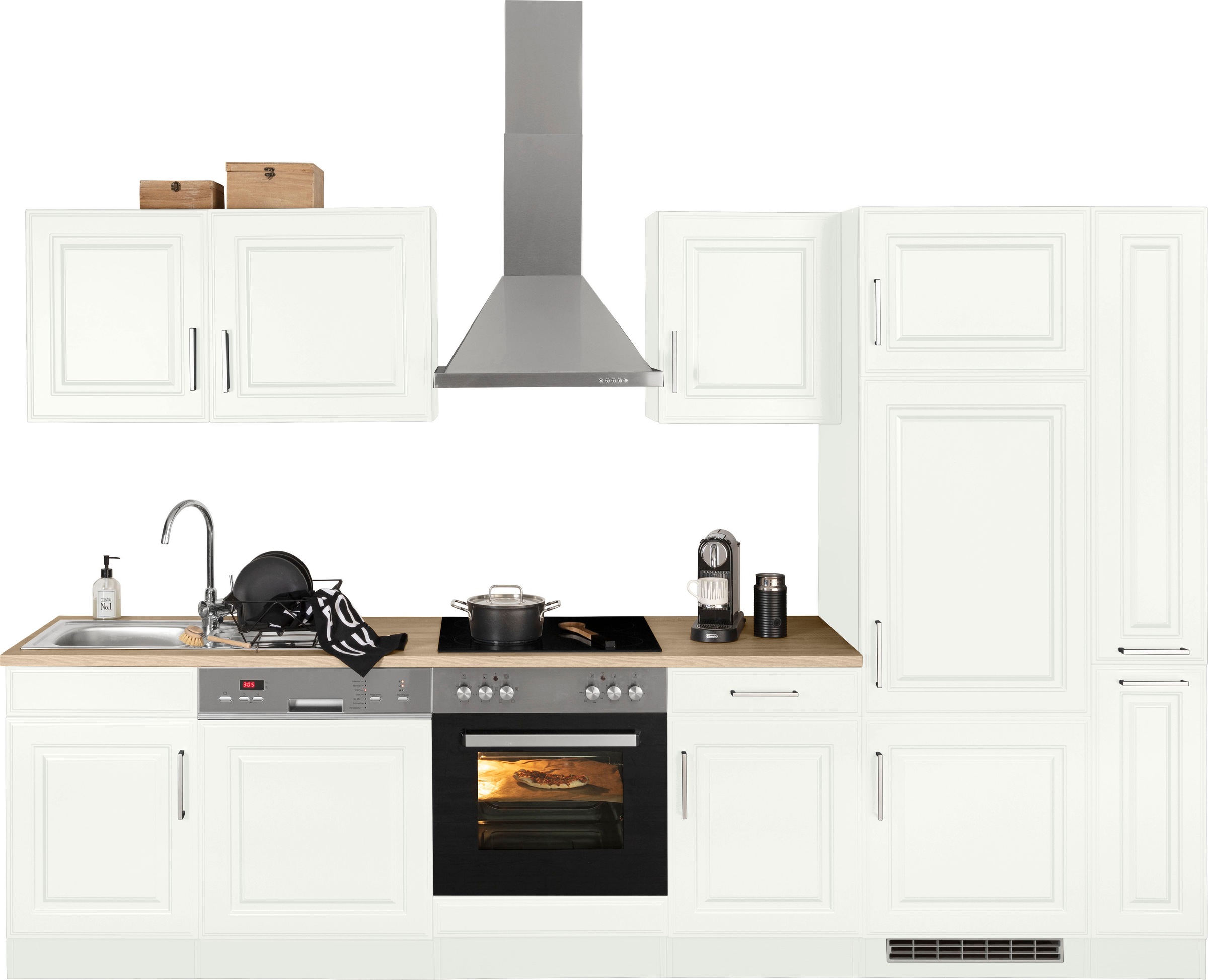 HELD MÖBEL Küchenzeile »Stockholm«, Breite 310 cm, mit hochwertigen MDF Fro günstig online kaufen