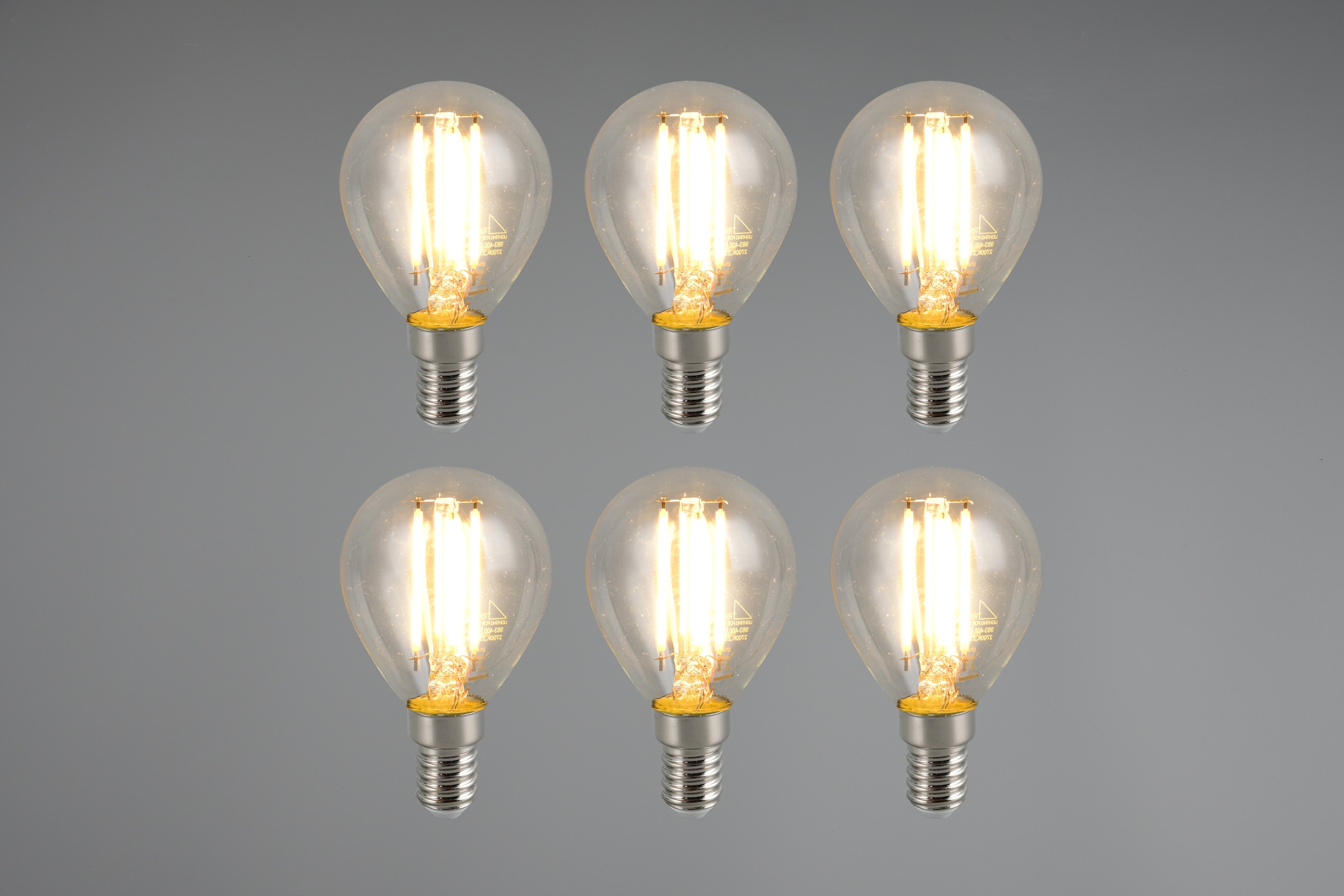 TRIO Leuchten LED-Filament »Leuchtmittel Set E14«, E14, 6 St., Warmweiß, 6er Set Filament Leuchtmittel E14 Fassung, Glühbirne E14 LED warmweiß