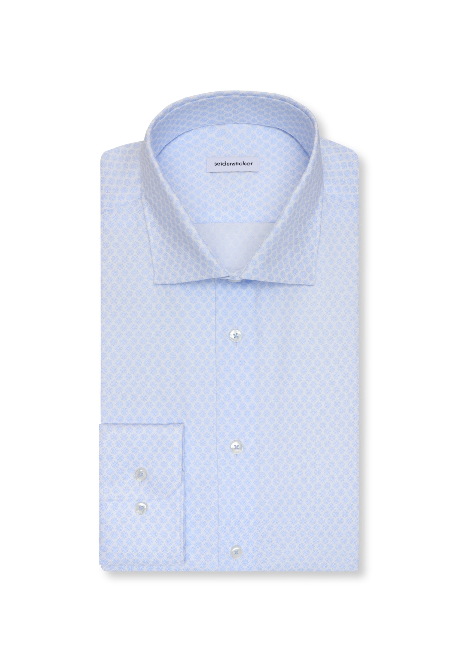 seidensticker Businesshemd »Schwarze Rose« Shaped 1/1 Extra lang Kentkragen Druck