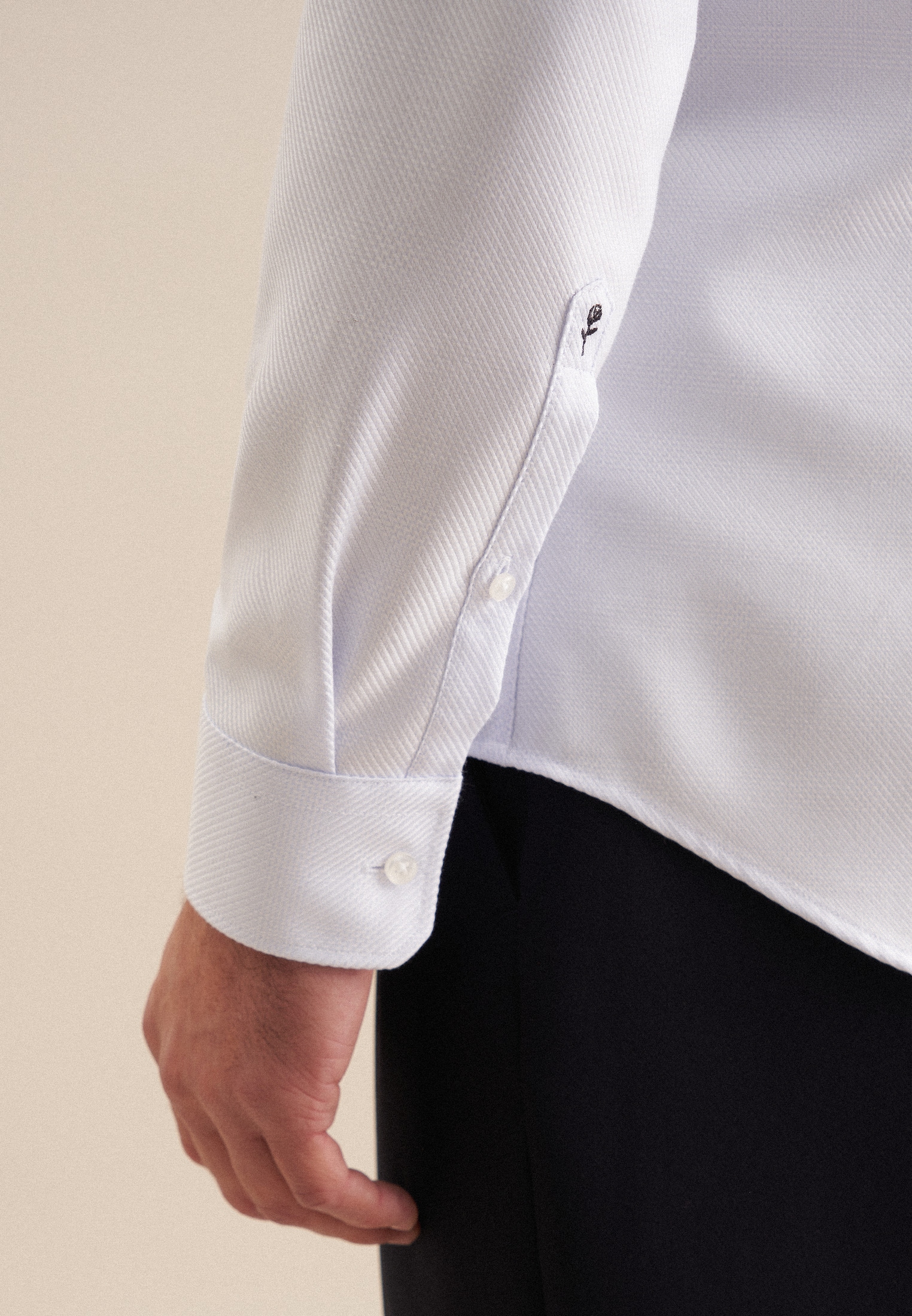 seidensticker Businesshemd »Slim«, Slim Extra langer Arm Kentkragen Uni