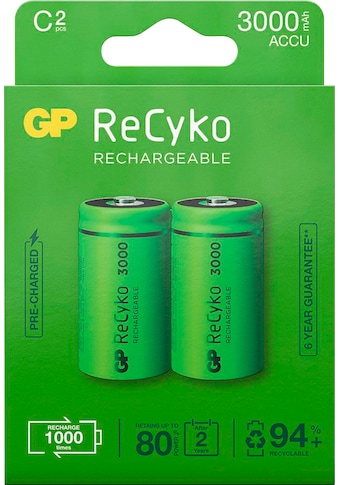 GP Batteries Akku »C Baby Akku GP NiMH 3000 mAh ReCyko 1,2V 2 Stück«, C kaufen